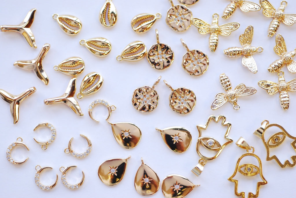  110 pieces Anti-Brass Fashion Jewelry Making Charms