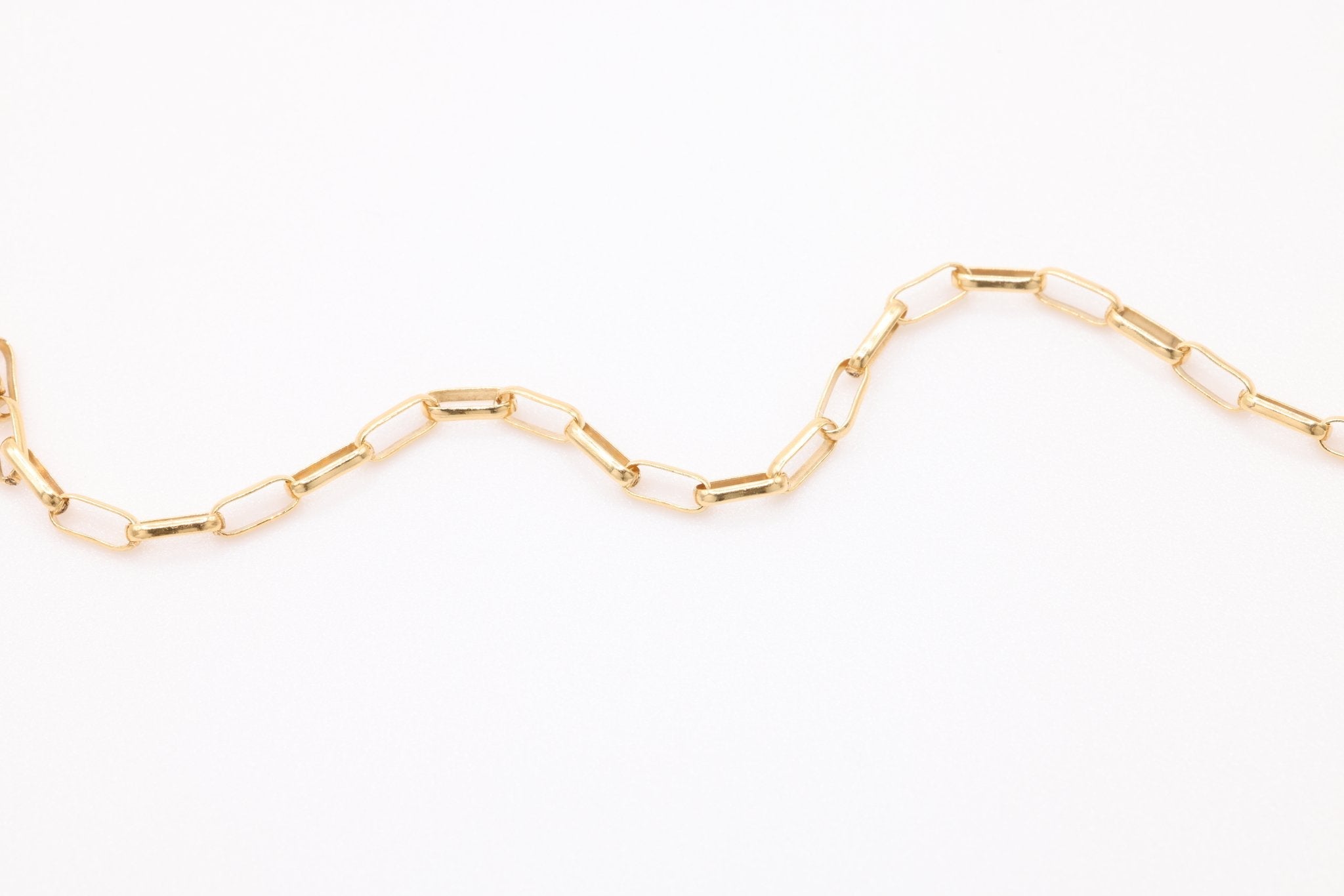1.2mm Elongated Rolo Chain, 14K Gold-Filled, Pay Per Foot, Jewelry Making Chain - HarperCrown
