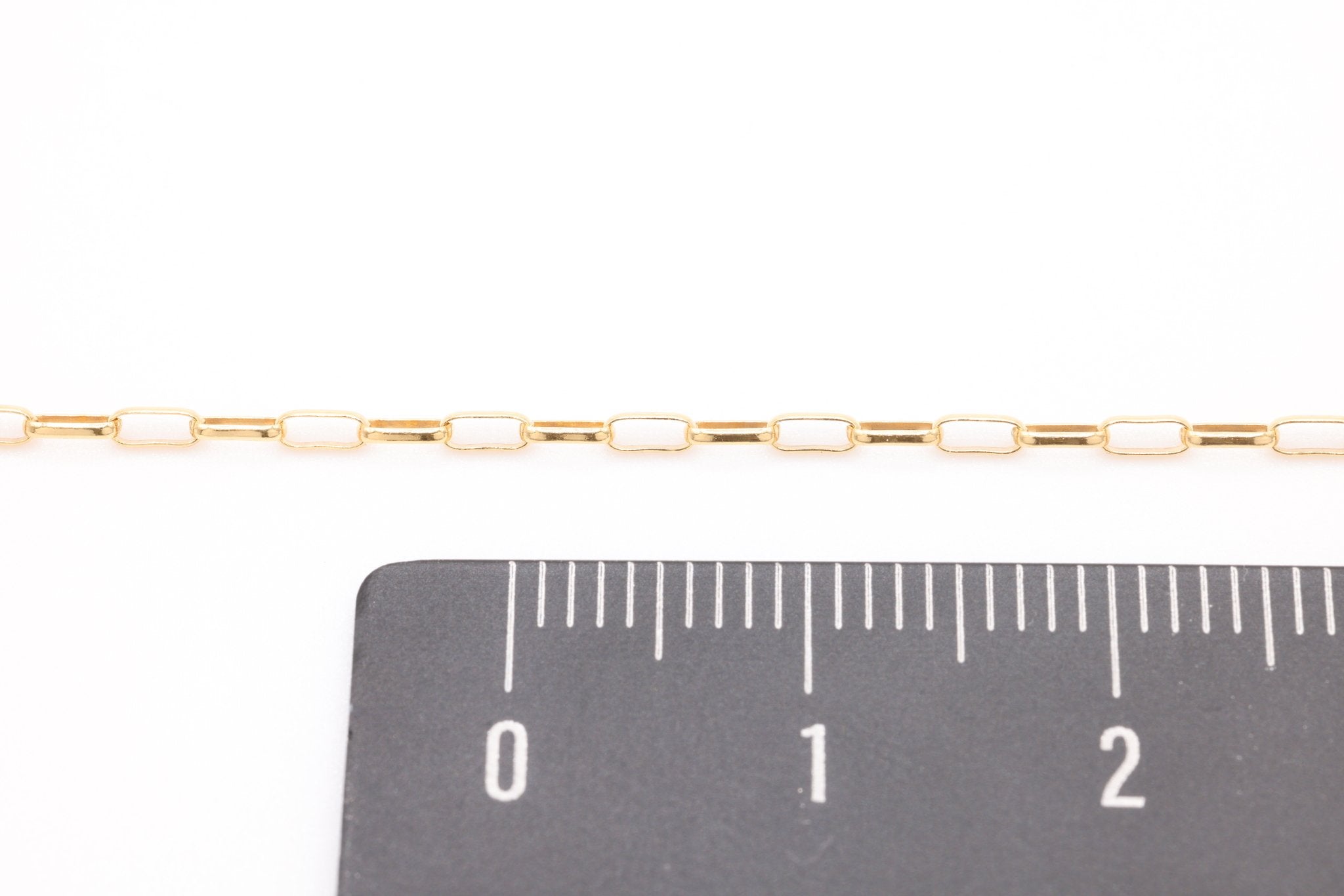 1.2mm Elongated Rolo Chain, 14K Gold-Filled, Pay Per Foot, Jewelry Making Chain - HarperCrown