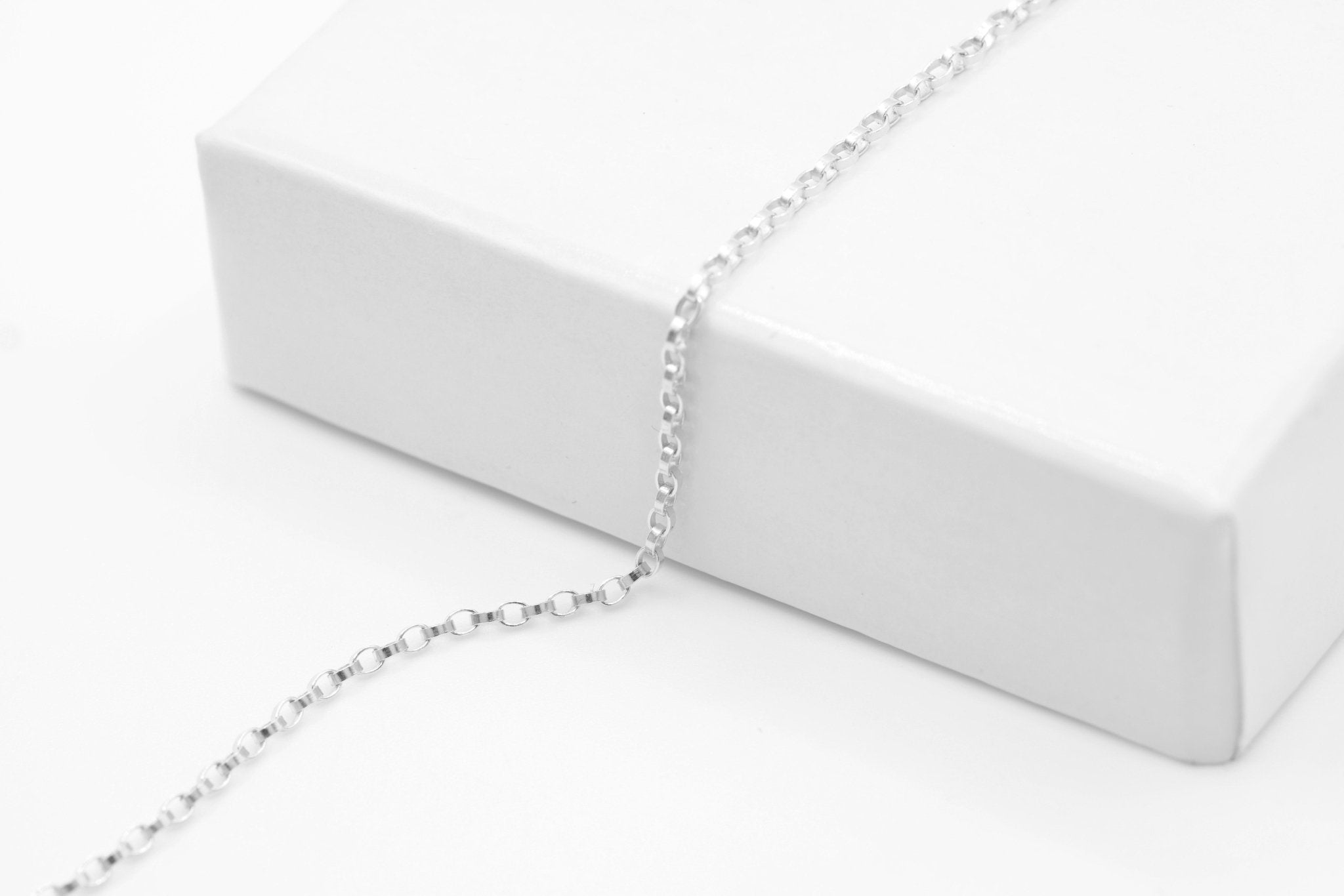 1.2mm Rolo Chain, 925 Sterling Silver, Wholesale, Pay Per Foot Jewelry Making Chain - HarperCrown