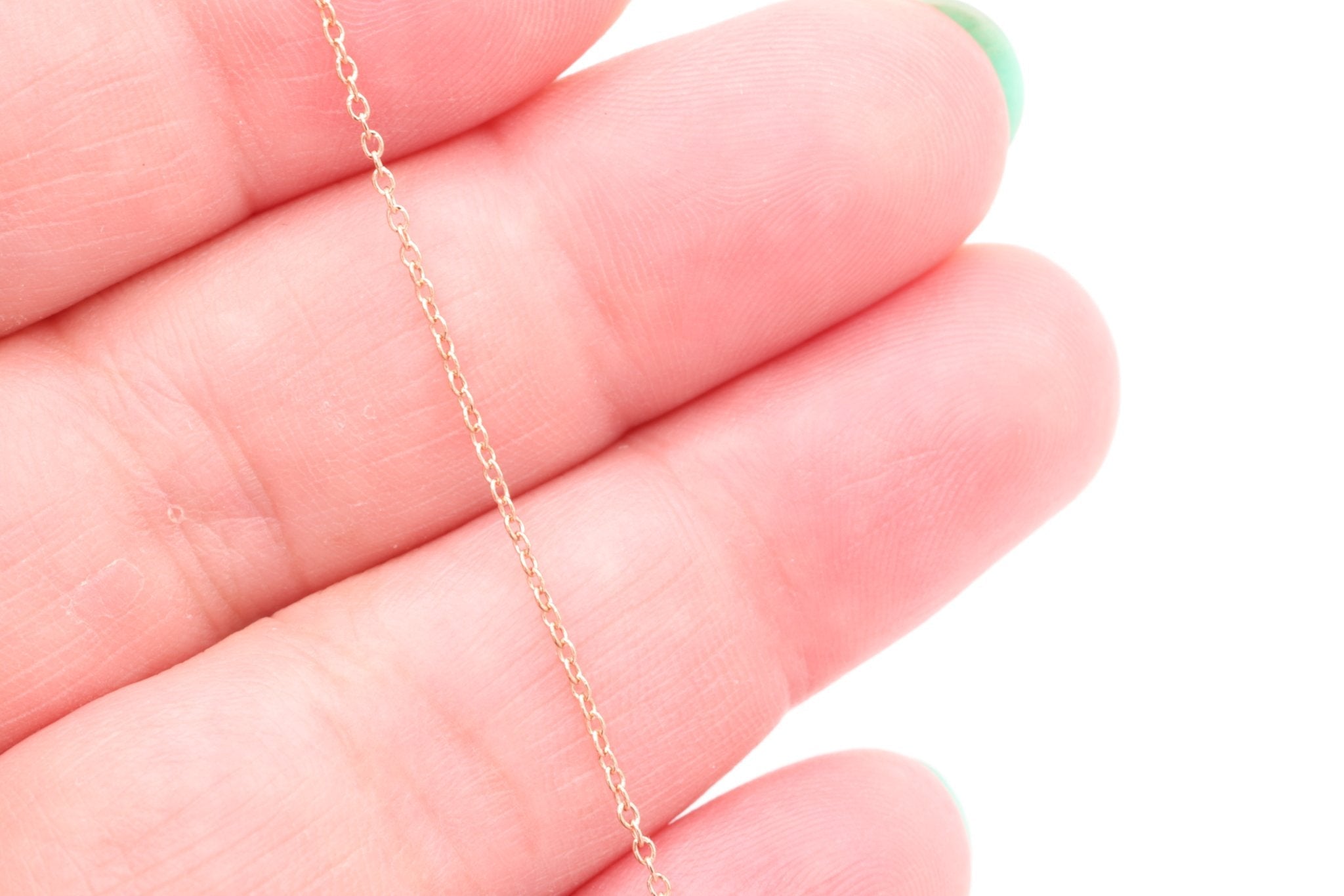 1.2mm Round Cable Chain, Gold - Filled or Sterling Silver, Bulk Pay Per Foot Uncut Spools For Jewelers - HarperCrown