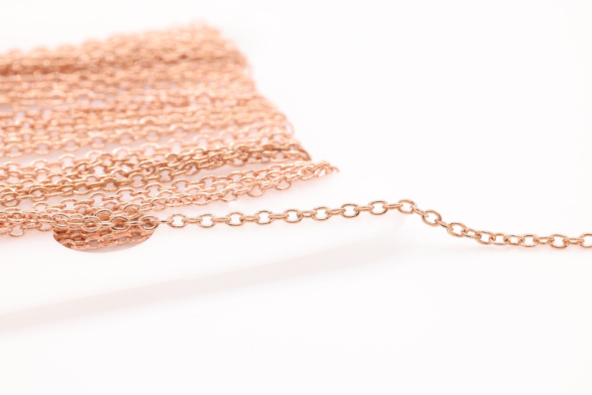 1.2mm Round Cable Chain, Gold - Filled or Sterling Silver, Bulk Pay Per Foot Uncut Spools For Jewelers - HarperCrown