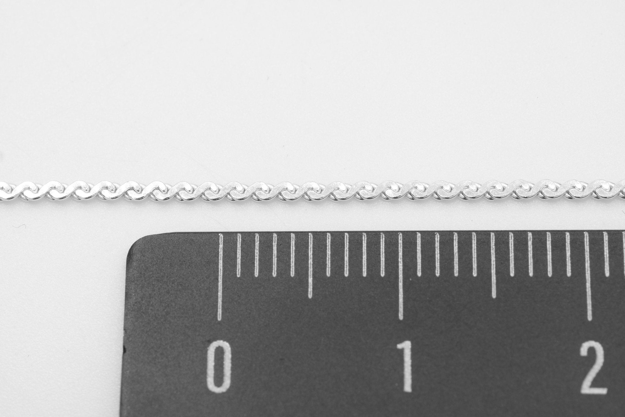 1.2mm Serpentine Chain, 925 Sterling Silver, Wholesale, Pay Per Foot, Jewelry Making Chain - HarperCrown