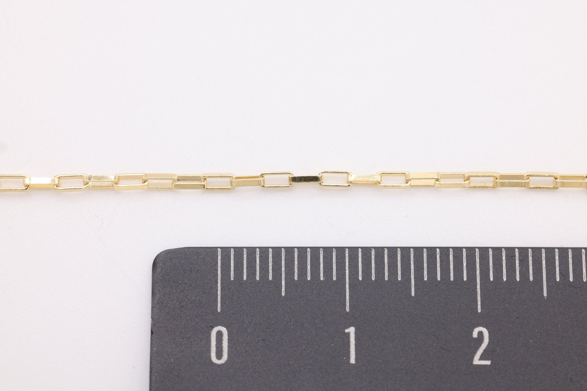 1.3mm x 2.5mm Elongated Box Chain, 14/20 Gold - Filled, Wholesale, Bulk DIY Spool Pay Per Foot Jewelry Making Chain - HarperCrown