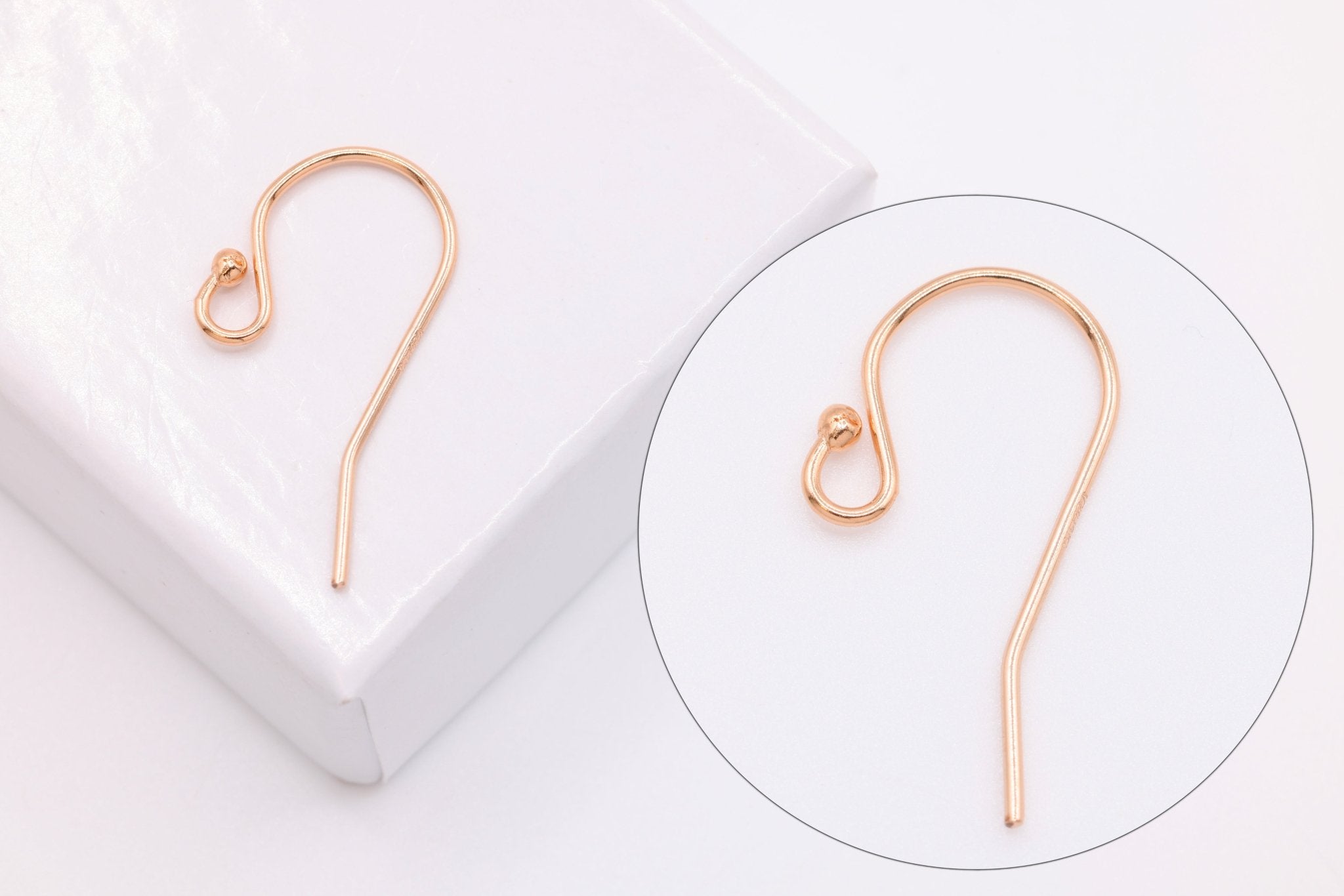 Earring Findings Rose Gold Ear Wires Wholesale Jewelry Supplies