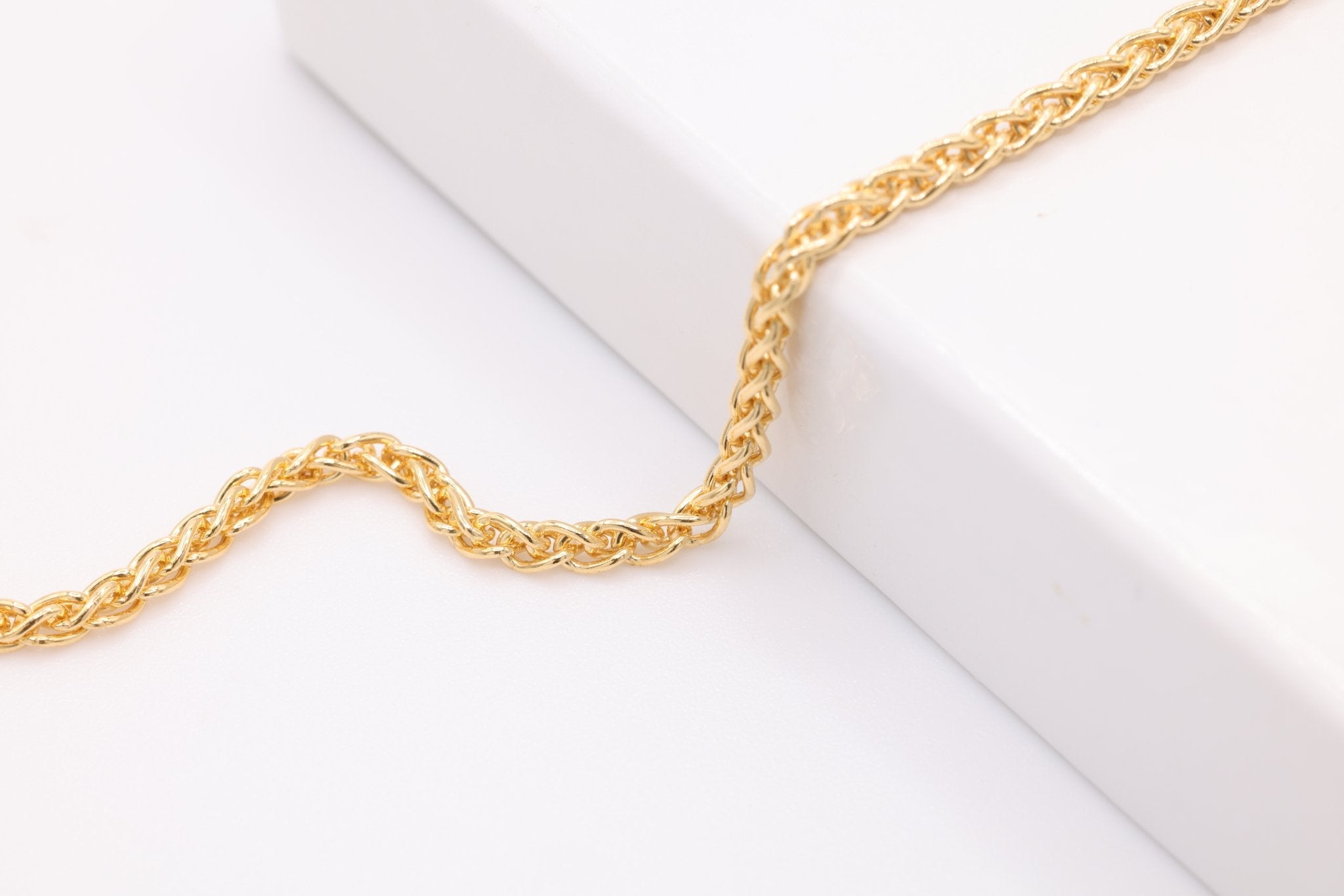 14K Gold-Filled 1.8 mm Wheat Chain, Wholesale Jewelry Making Wheat Chain - HarperCrown