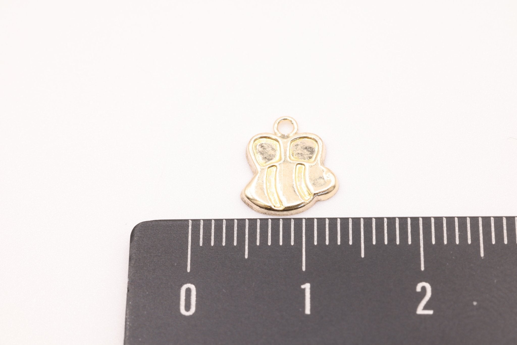 14K Gold-Filled Bee Charm, Bumble Bee Bug Charm, Wholesale Jewelry Making Charm - HarperCrown