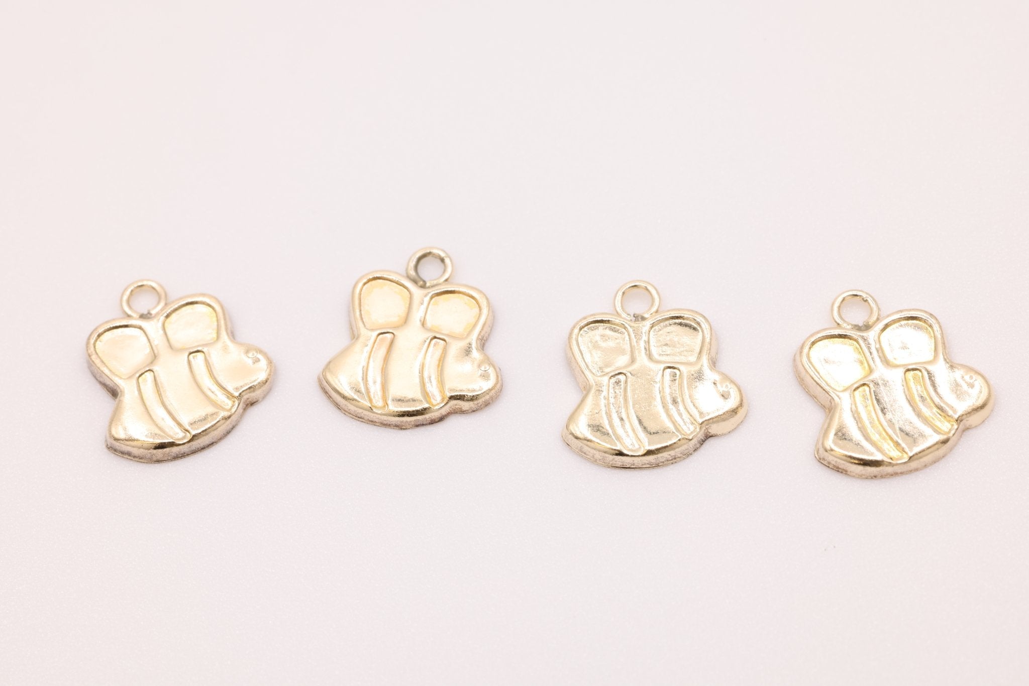 14K Gold-Filled Bee Charm, Bumble Bee Bug Charm, Wholesale Jewelry Making Charm - HarperCrown