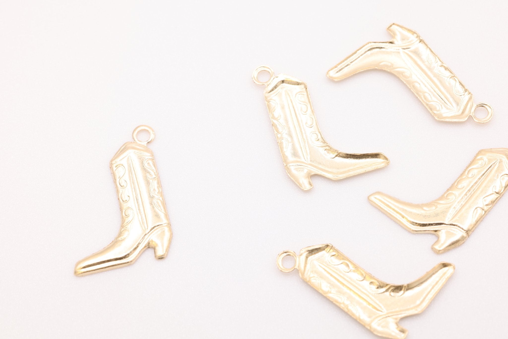 14K Gold-Filled Cowboy Boot Charm, Wholesale Jewelry Making Charm - HarperCrown