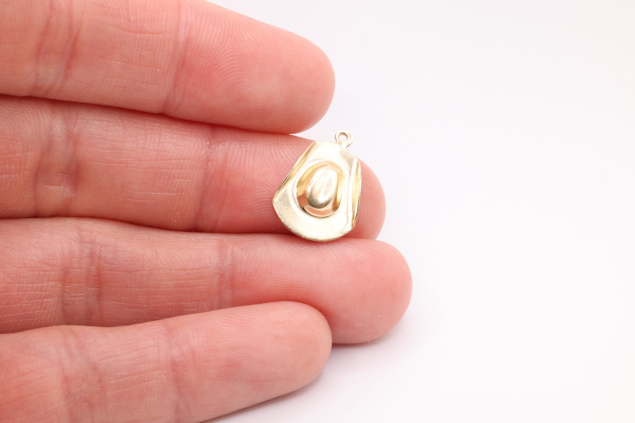 14K Gold-Filled Cowboy Hat Charm, Wholesale Jewelry Making Charm - HarperCrown