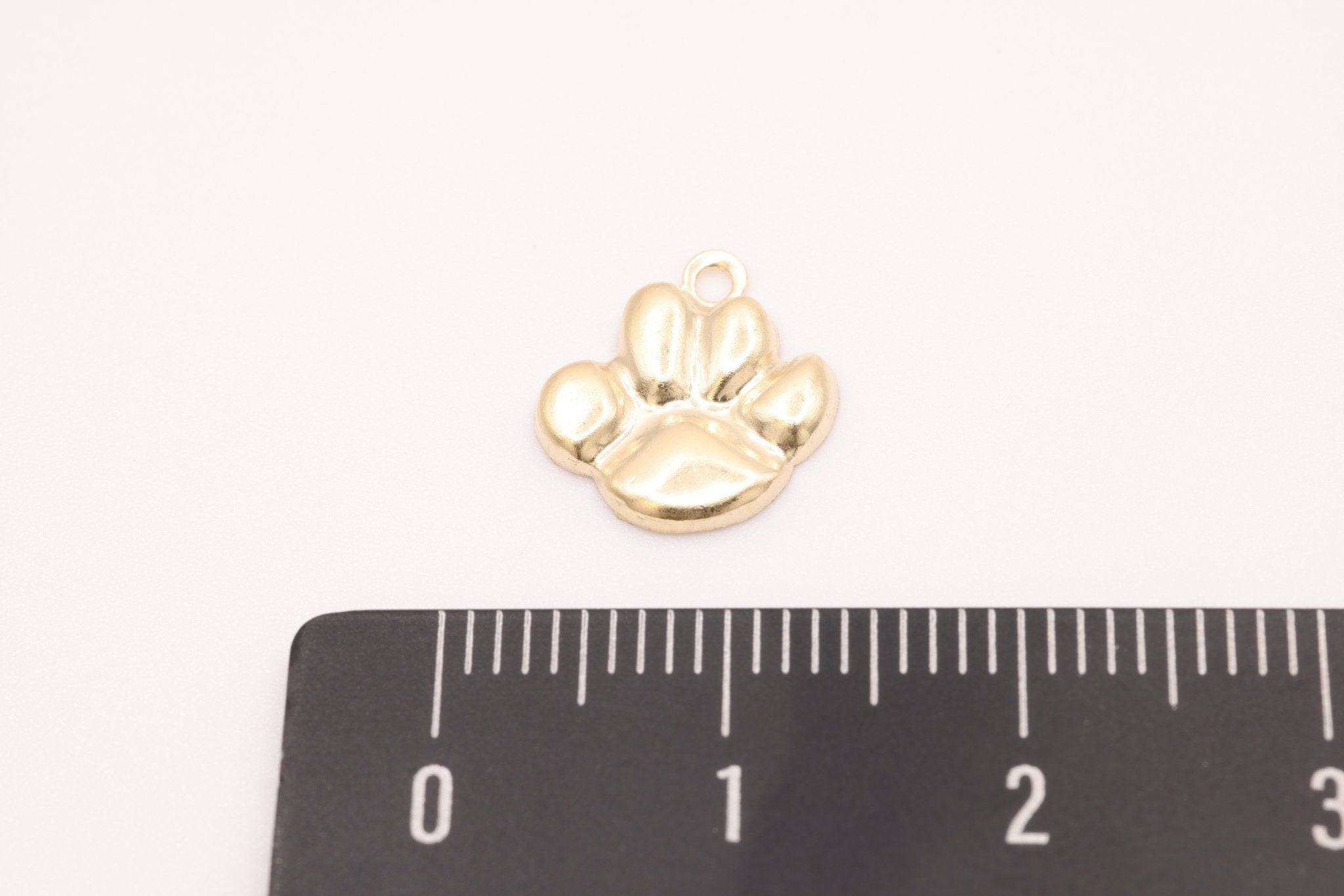 14K Gold-Filled Dog Paw Charm, Wholesale Jewelry Making Charm, Dog Foot Print - HarperCrown