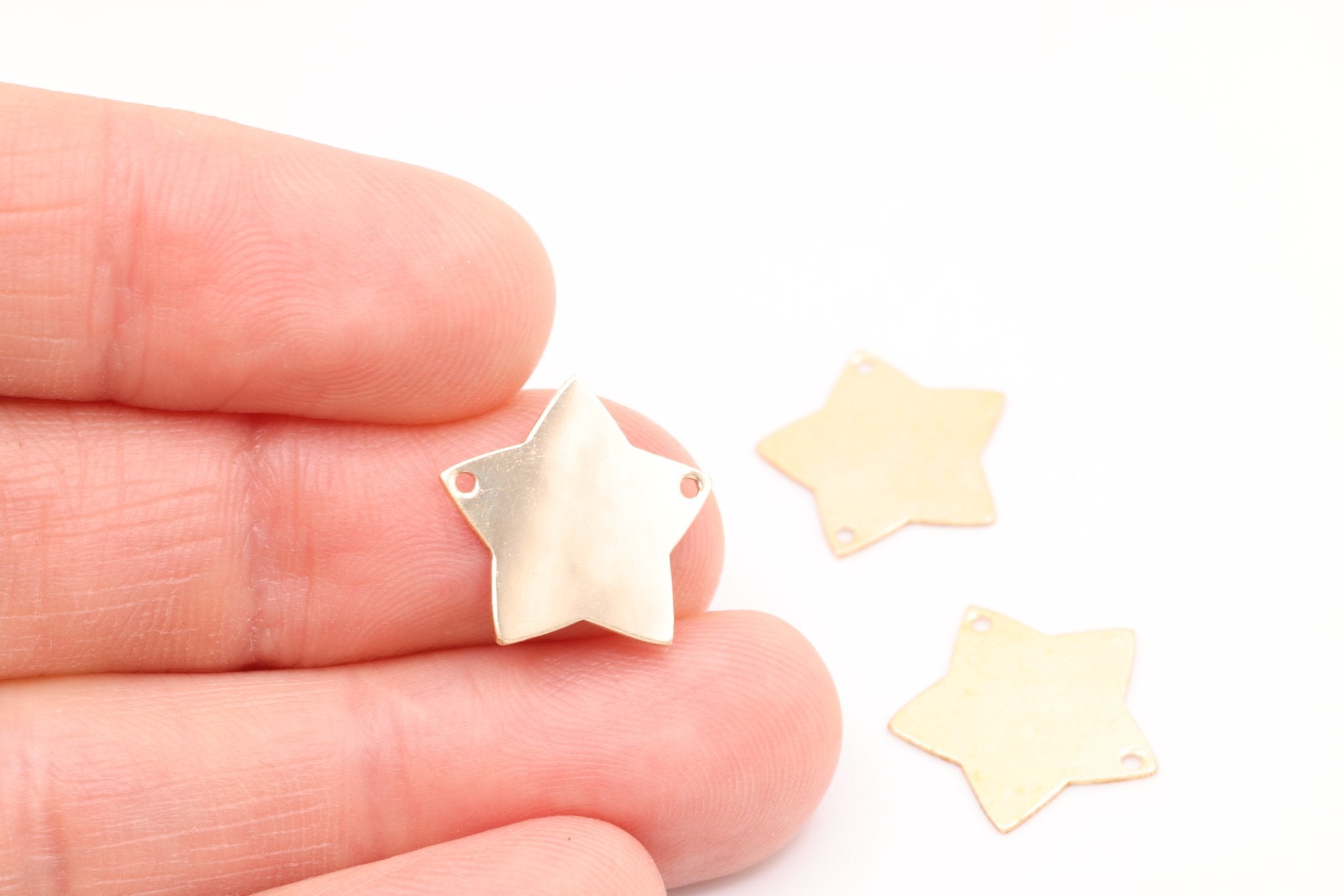 14K Gold-Filled Star Connector Charm, Blank Star Connector, Celestial Jewelry Making Charm - HarperCrown