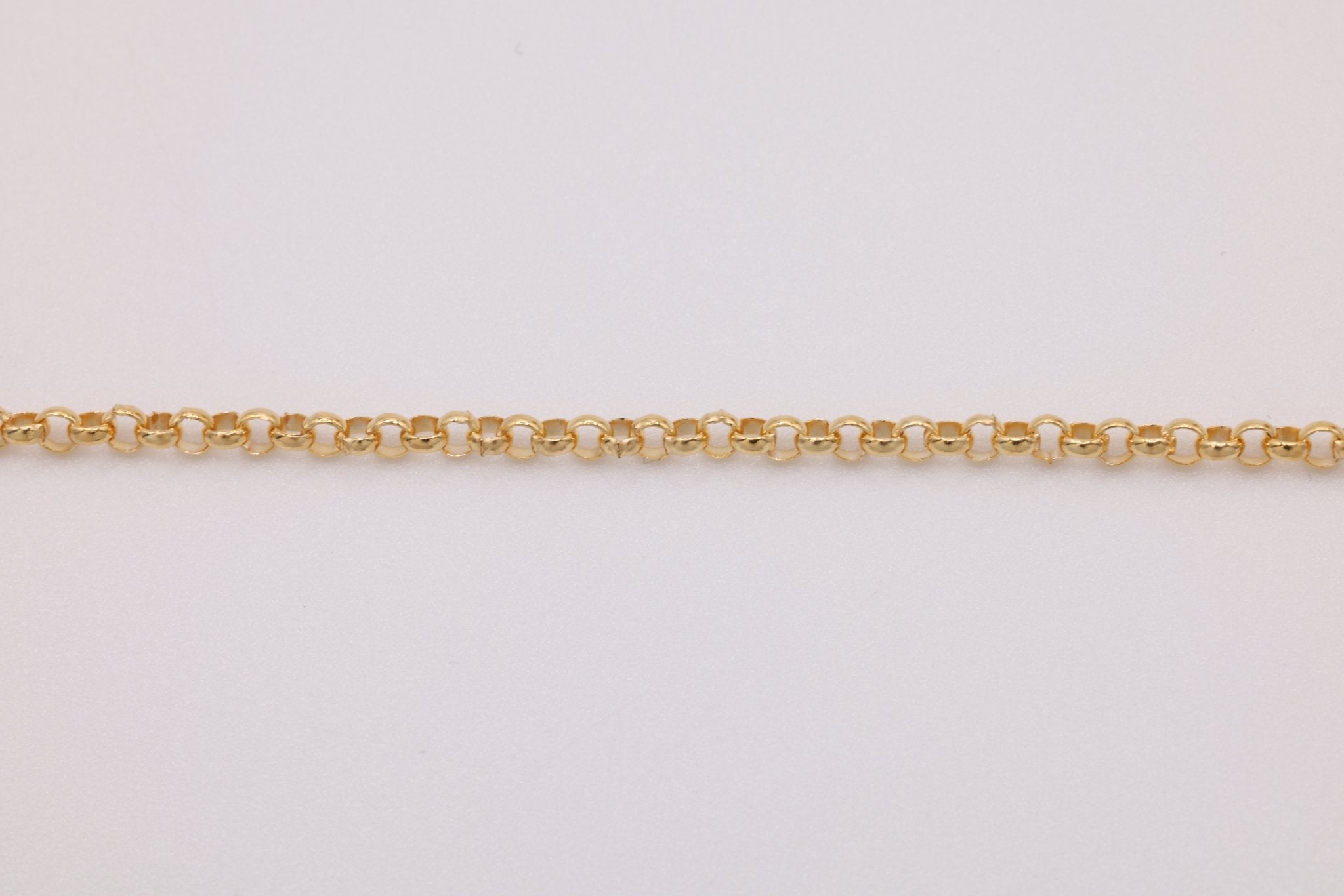 1.4mm Rolo Chain, Gold - Filled or Sterling Silver, Unfinished Rolo Chain by Foot Bulk Chain - HarperCrown