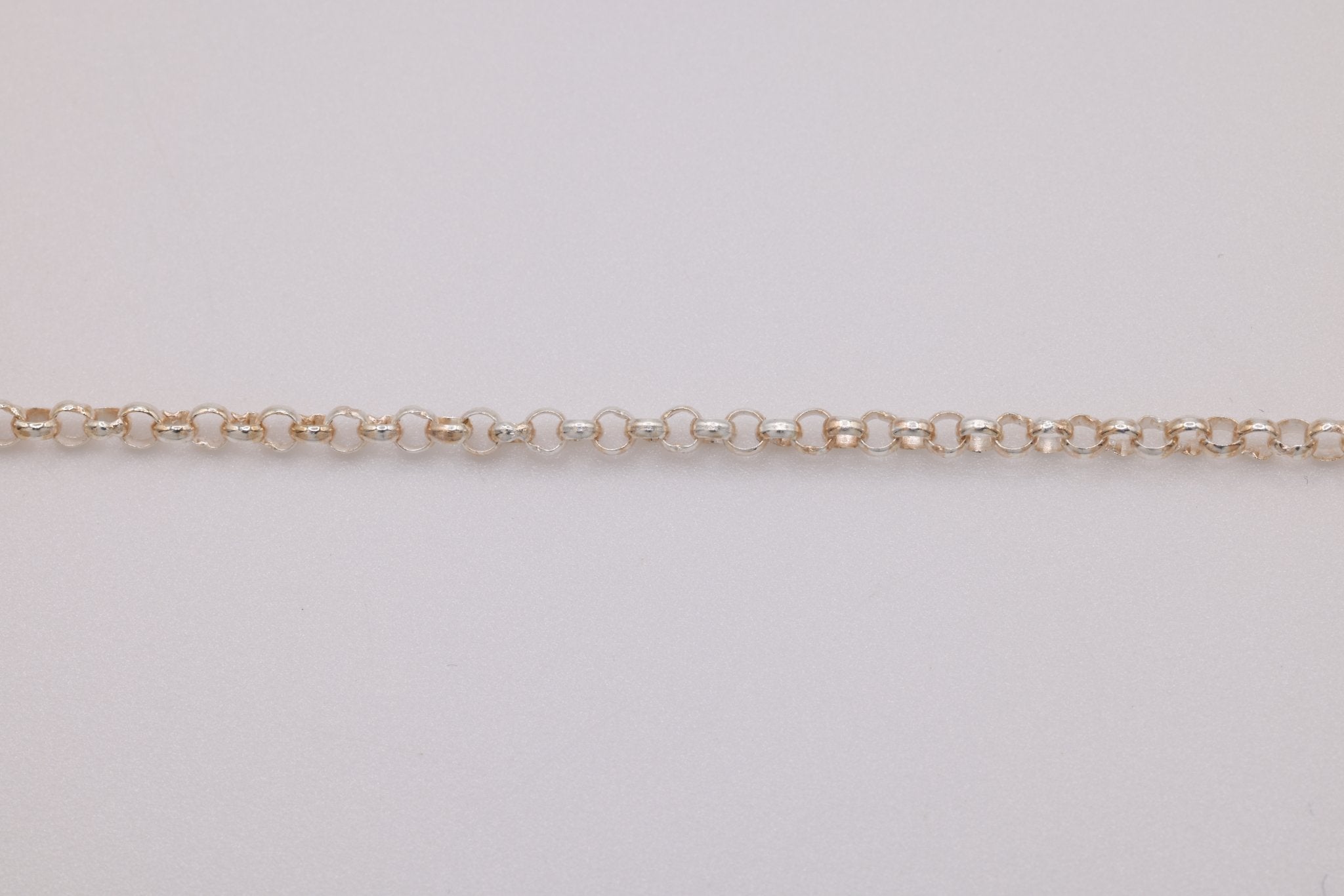 1.4mm Rolo Chain, Gold - Filled or Sterling Silver, Unfinished Rolo Chain by Foot Bulk Chain - HarperCrown