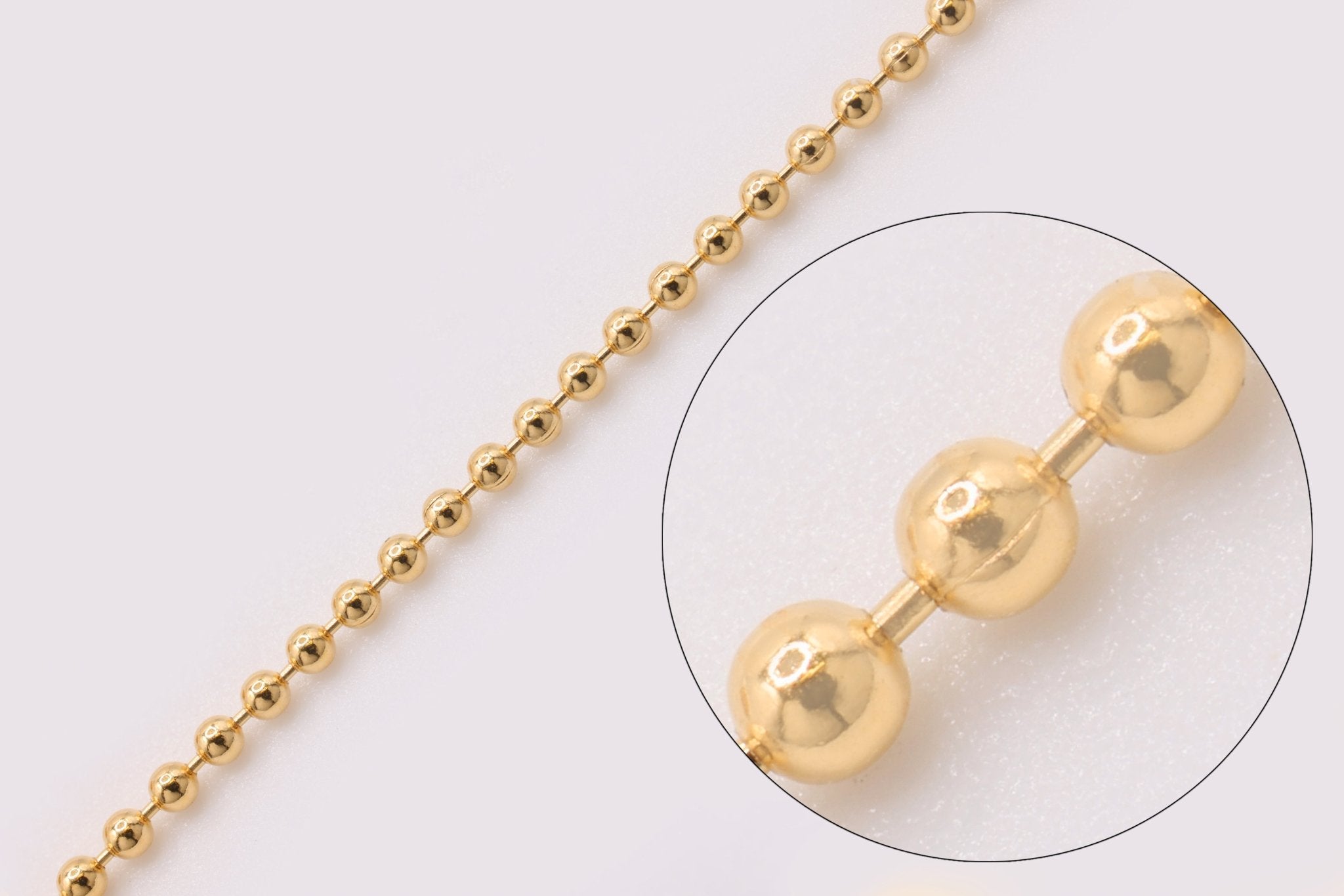 Mm Bead Chain Necklace Bulk Ball Chain, 14/20 Gold-Filled