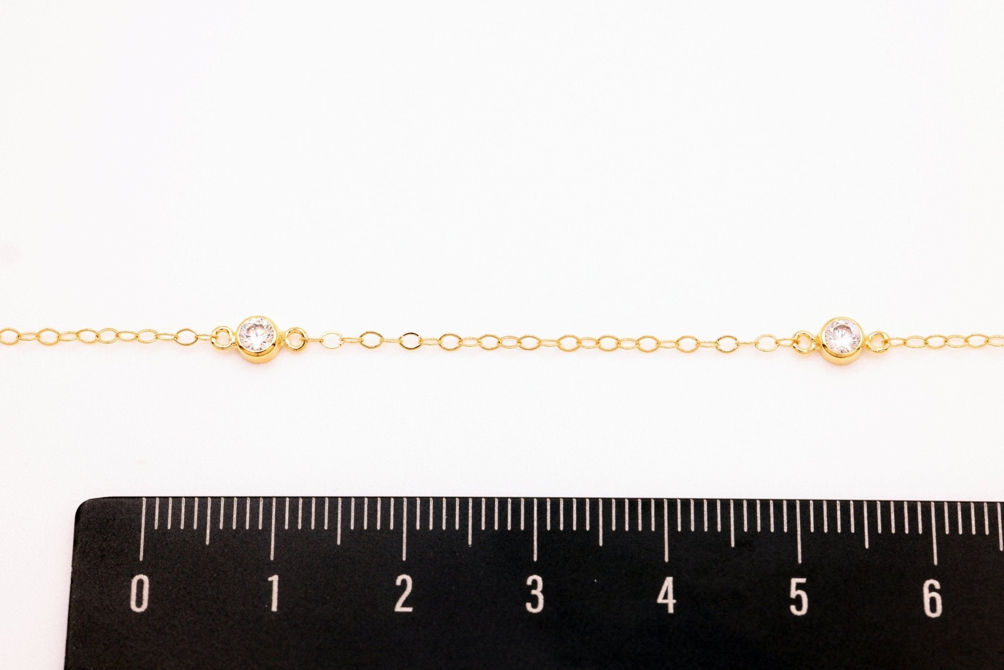1.5mm CZ Cable Chain, 14/20 Gold - Filled, Wholesale, Pay Per Foot - HarperCrown