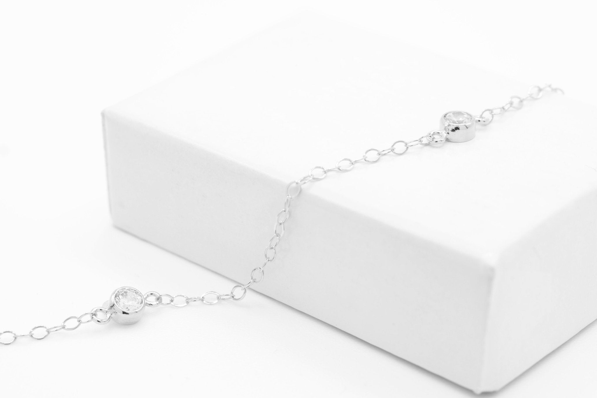 1.5mm CZ Cable Chain, 925 Sterling Silver, Wholesale, Pay Per Foot - HarperCrown