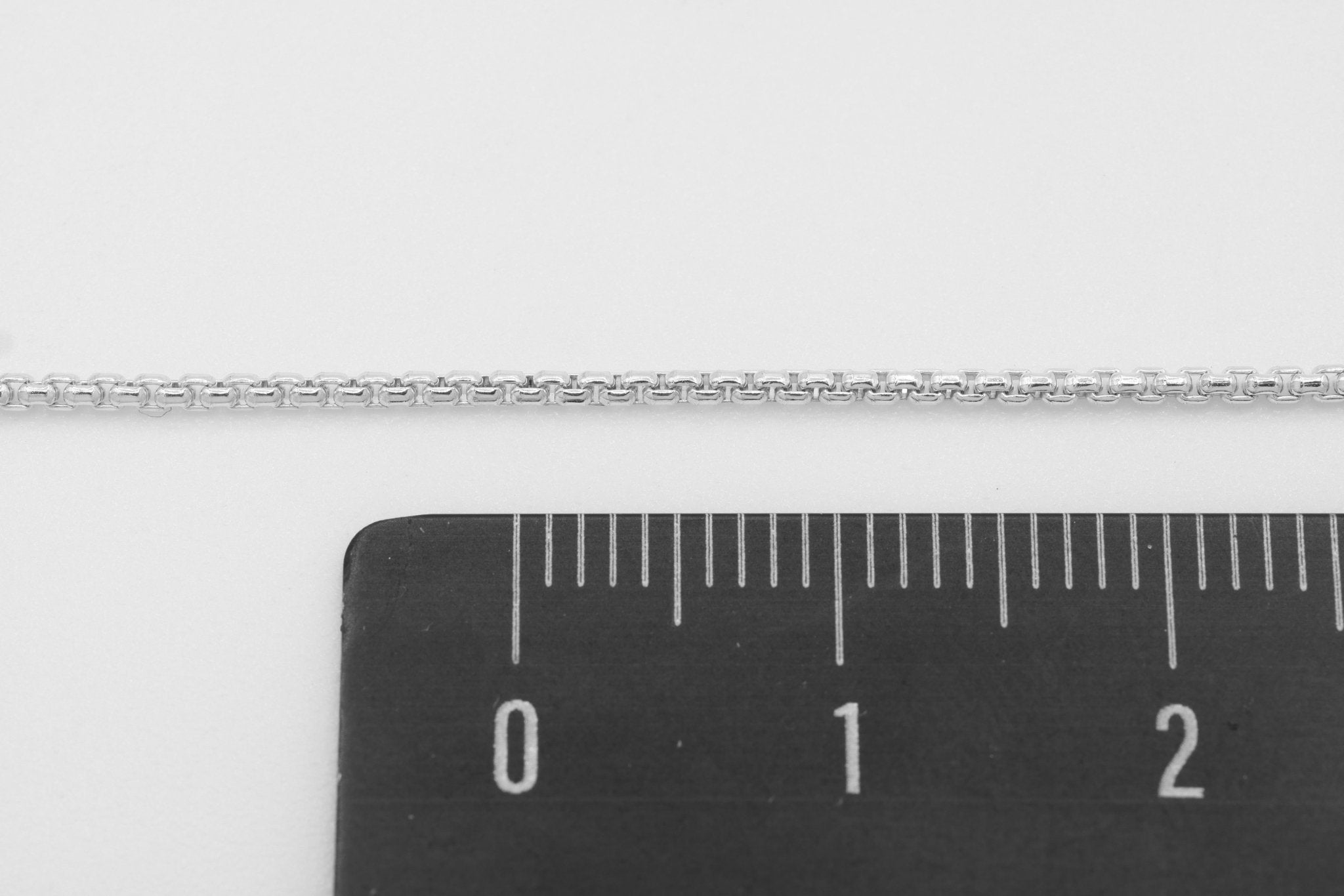 1.5mm Round Venetian Box Chain, 925 Sterling Silver, Wholesale, Pay Per Foot, Jewelry Making Chain - HarperCrown