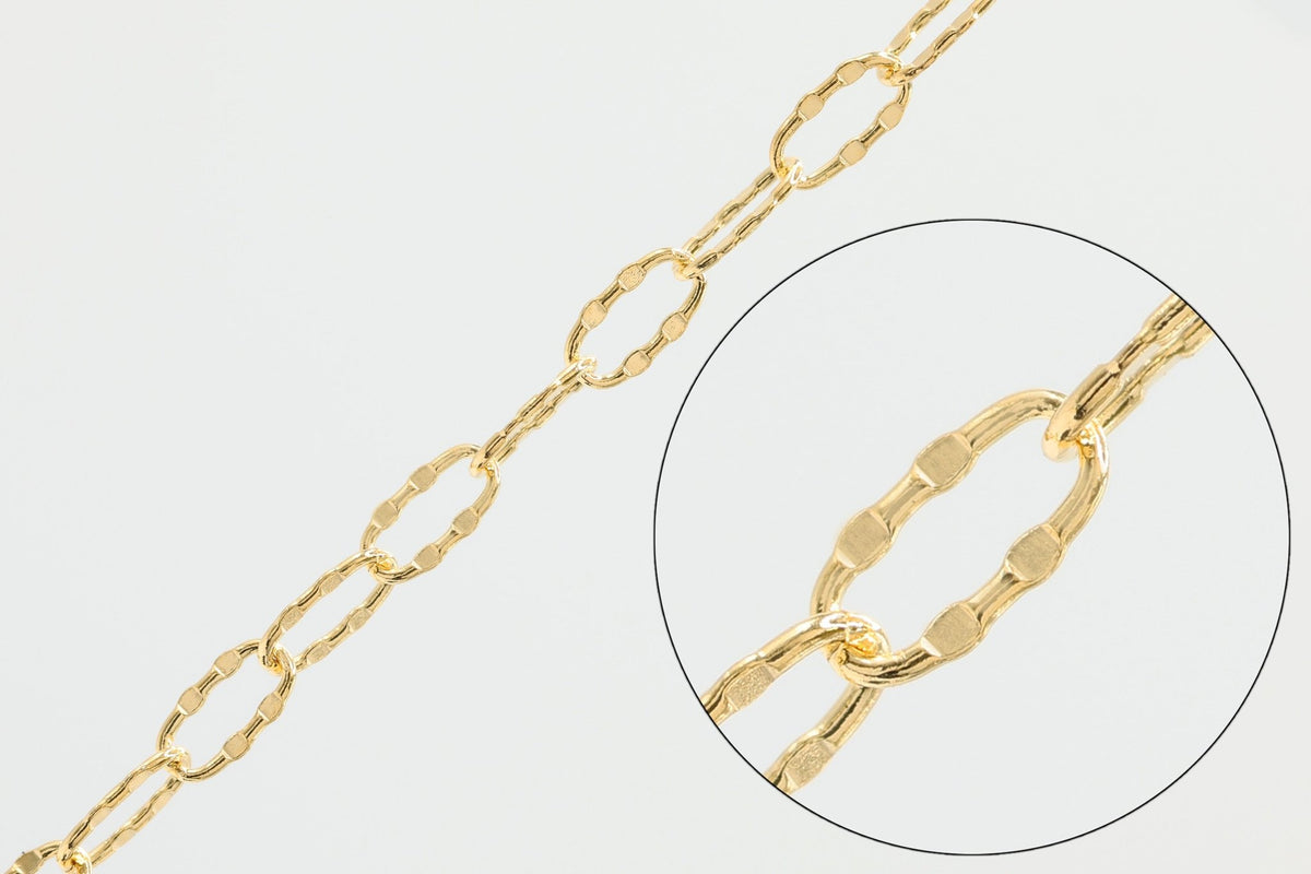 1.5mm x 3.6mm Double Dapped Chain, 14/20 Gold-Filled, Wholesale, Pay Per Foot, Jewelry Making Chain - HarperCrown