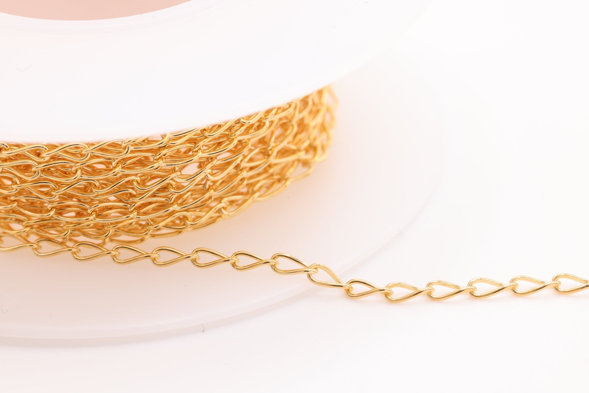 1.6mm Curb Chain, 14/20 Gold - Filled, Wholesale, Pay Per Foot Jewelry Making Chain - HarperCrown