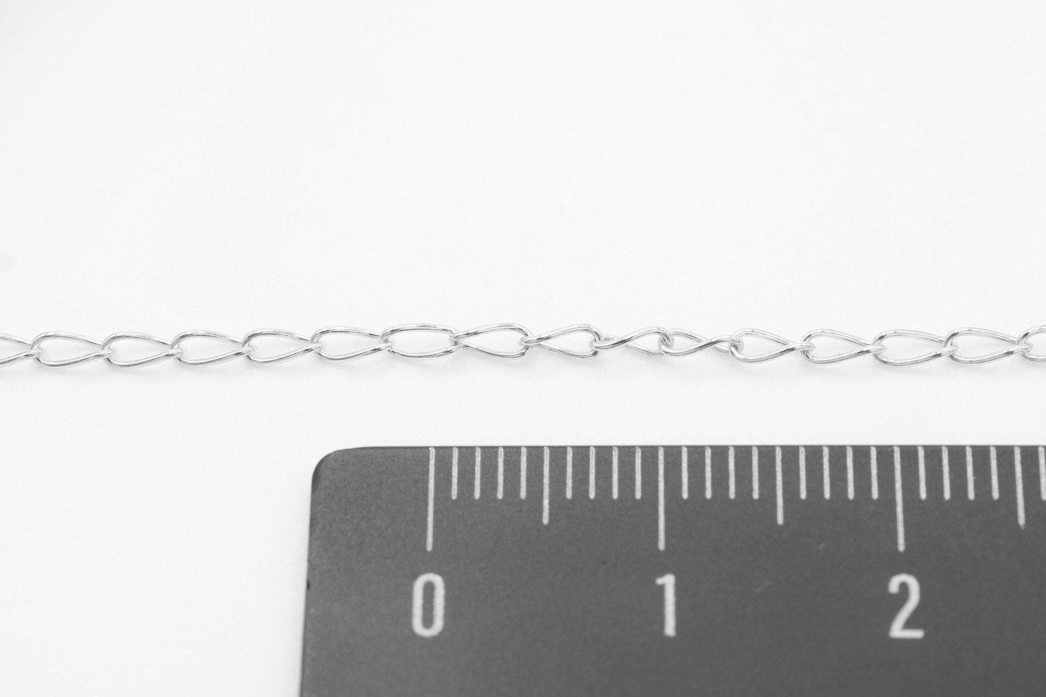 1.6mm Curb Chain, 925 Sterling Silver, Wholesale, Pay Per Foot Jewelry Making Chain - HarperCrown