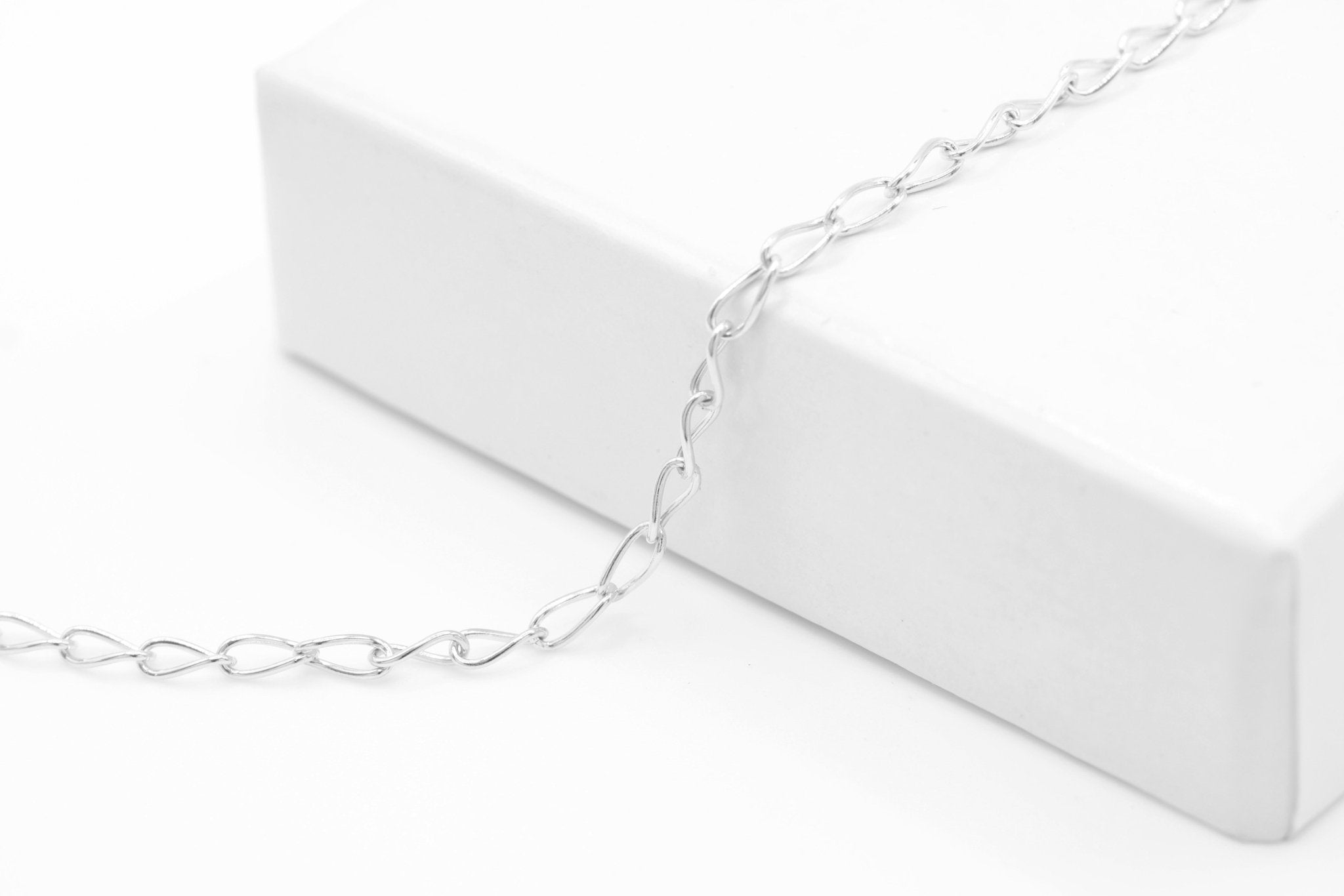 1.6mm Curb Chain, 925 Sterling Silver, Wholesale, Pay Per Foot Jewelry Making Chain - HarperCrown