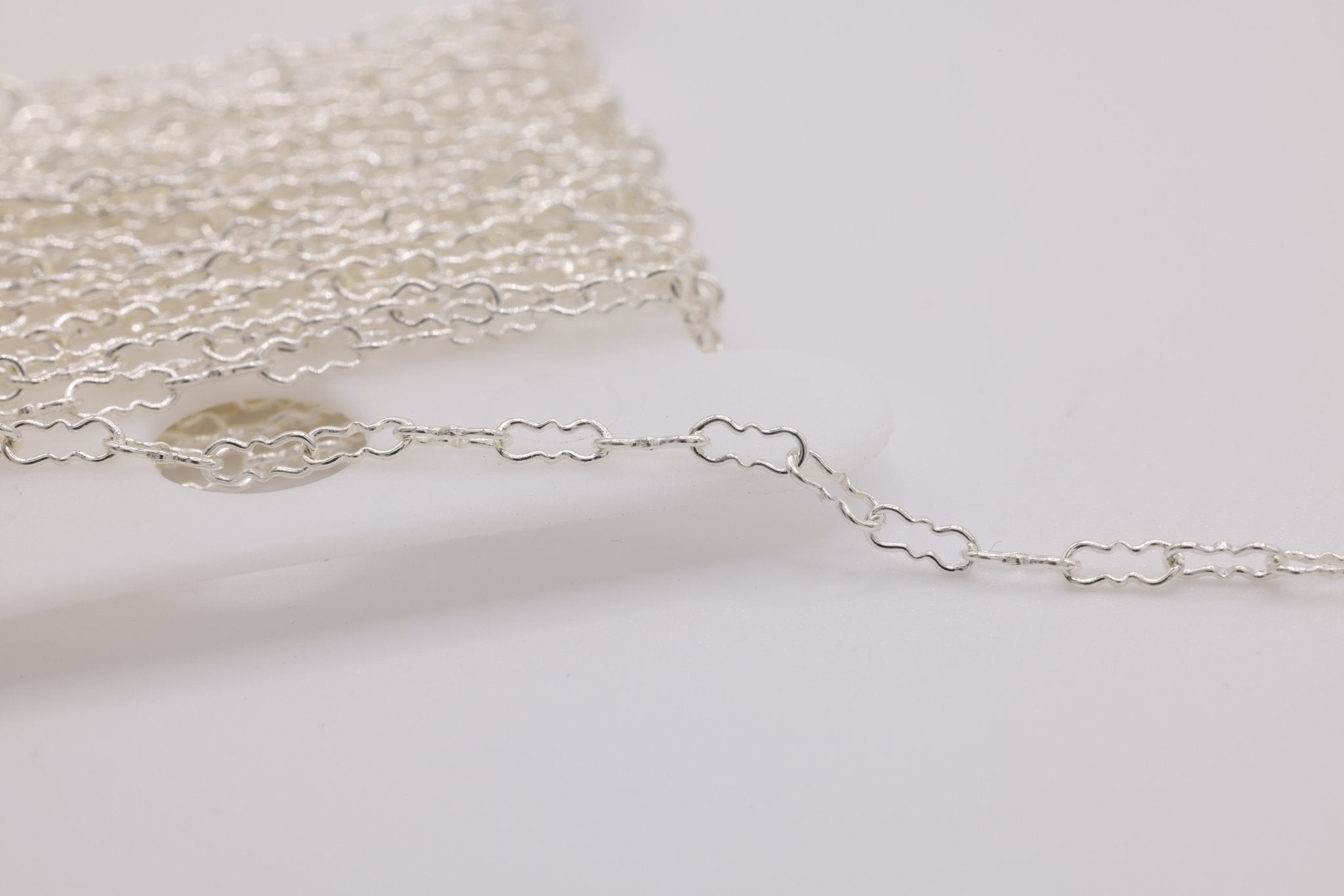 1.7mm, 2mm Krinkle Chain, Gold - Filled or Sterling Silver, Wholesale Uncut Chain for Jewelry Making - HarperCrown