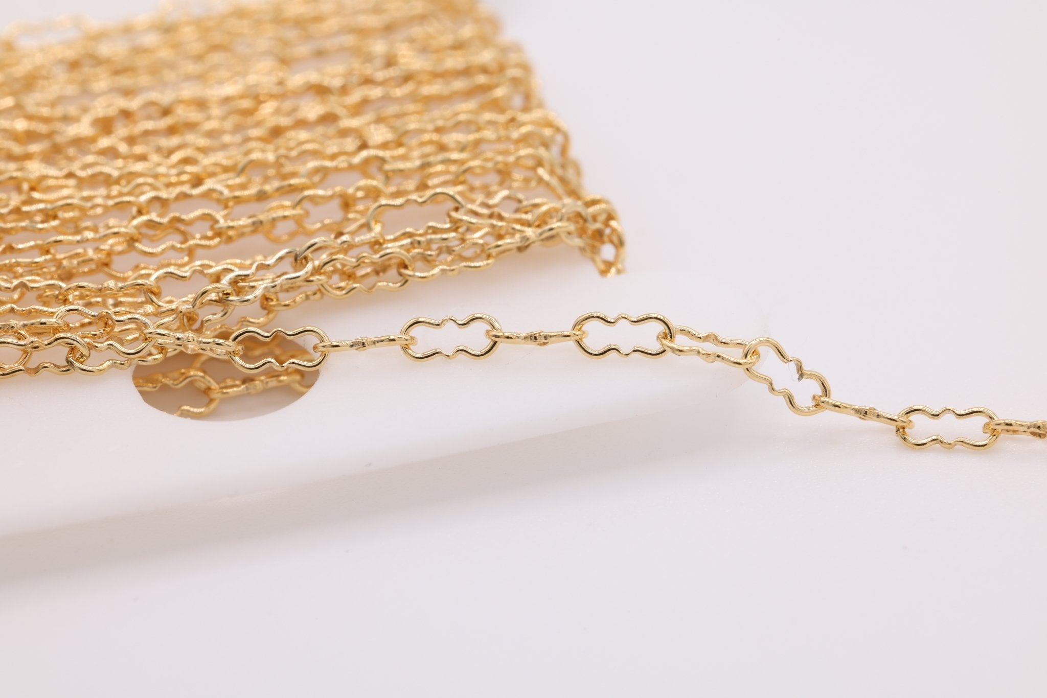 1.7mm, 2mm Krinkle Chain, Gold - Filled or Sterling Silver, Wholesale Uncut Chain for Jewelry Making - HarperCrown