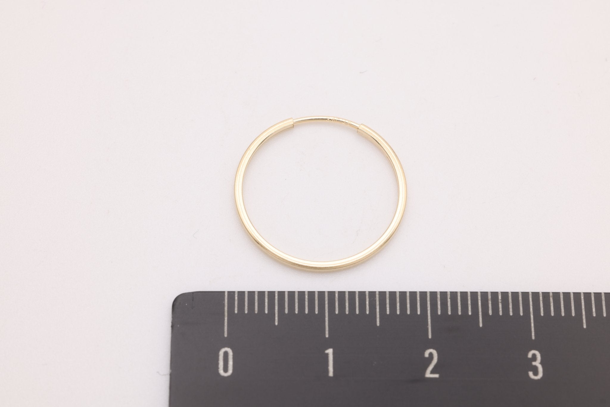 17mm Endless Hoop Earrings, 14K Gold - Filled, Minimalist Delicate Earrings, Wholesale Jewelry Earrings - HarperCrown