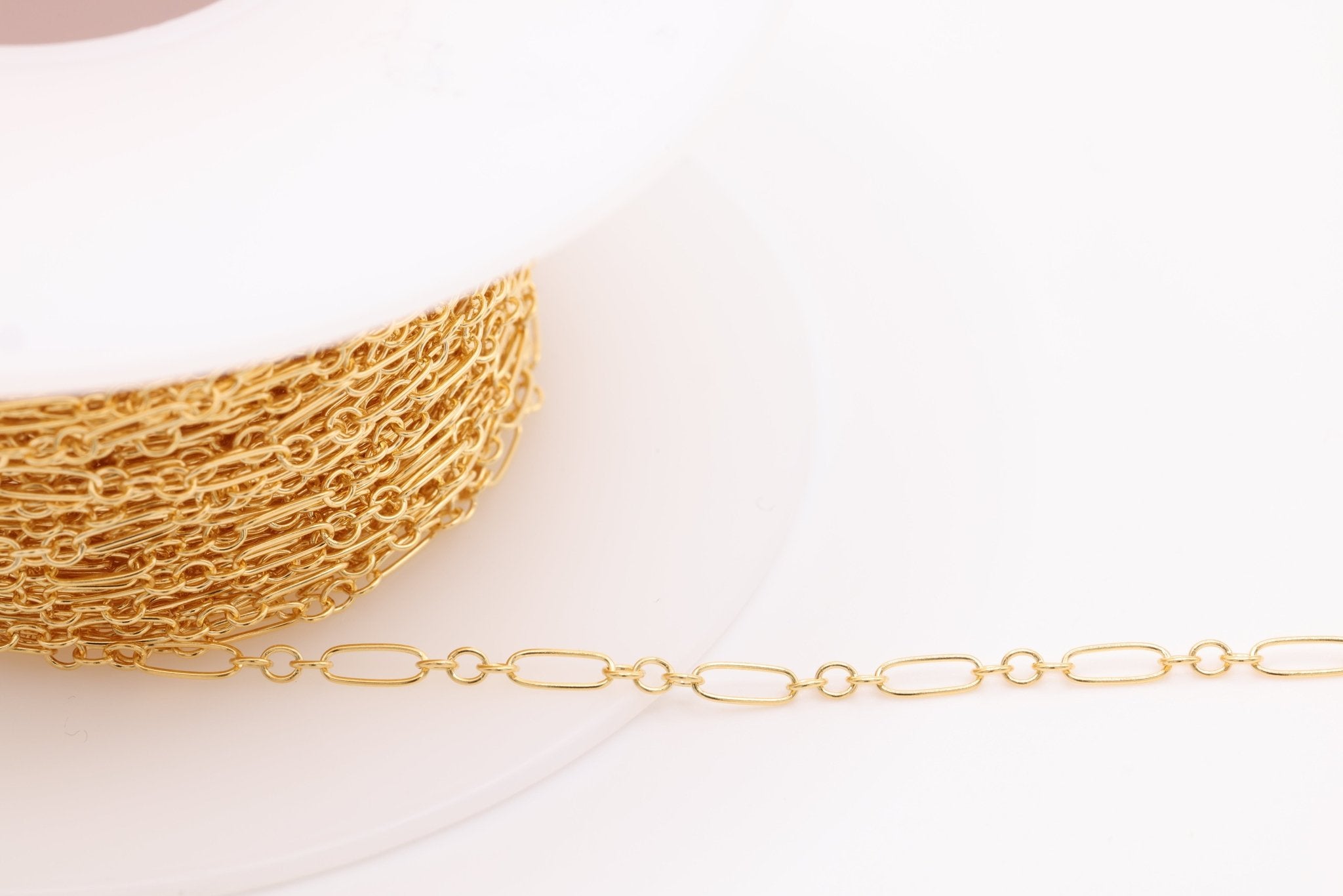 1.7mm Long & Short Chain Round, 14/20 Gold - Filled, Wholesale, Pay Per Foot Jewelry Making Chain - HarperCrown