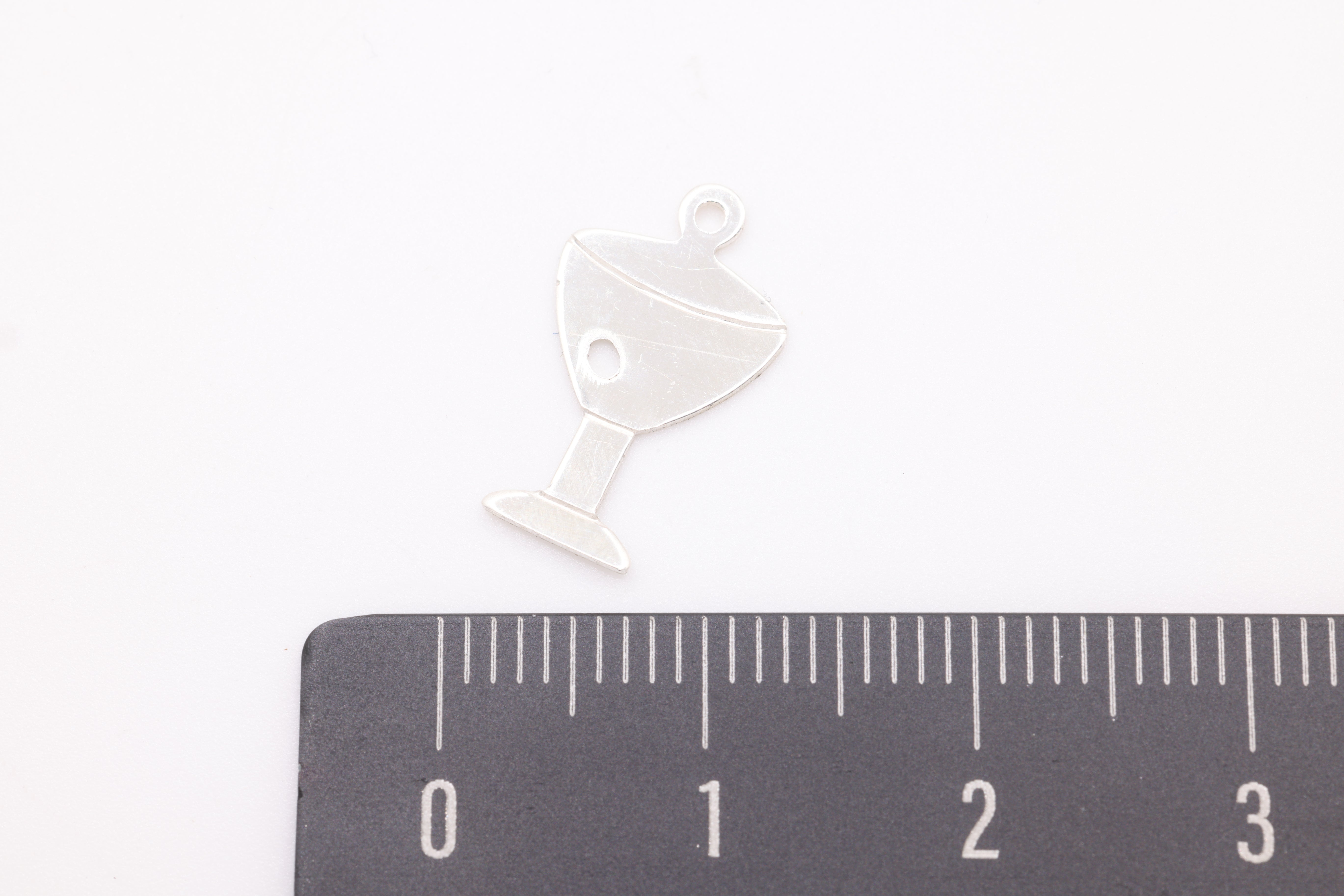 Martini Cocktail Glass Charm, Wholesale, 925 Sterling Silver, 15mm x 10mm, Drink Permanent Jewelry