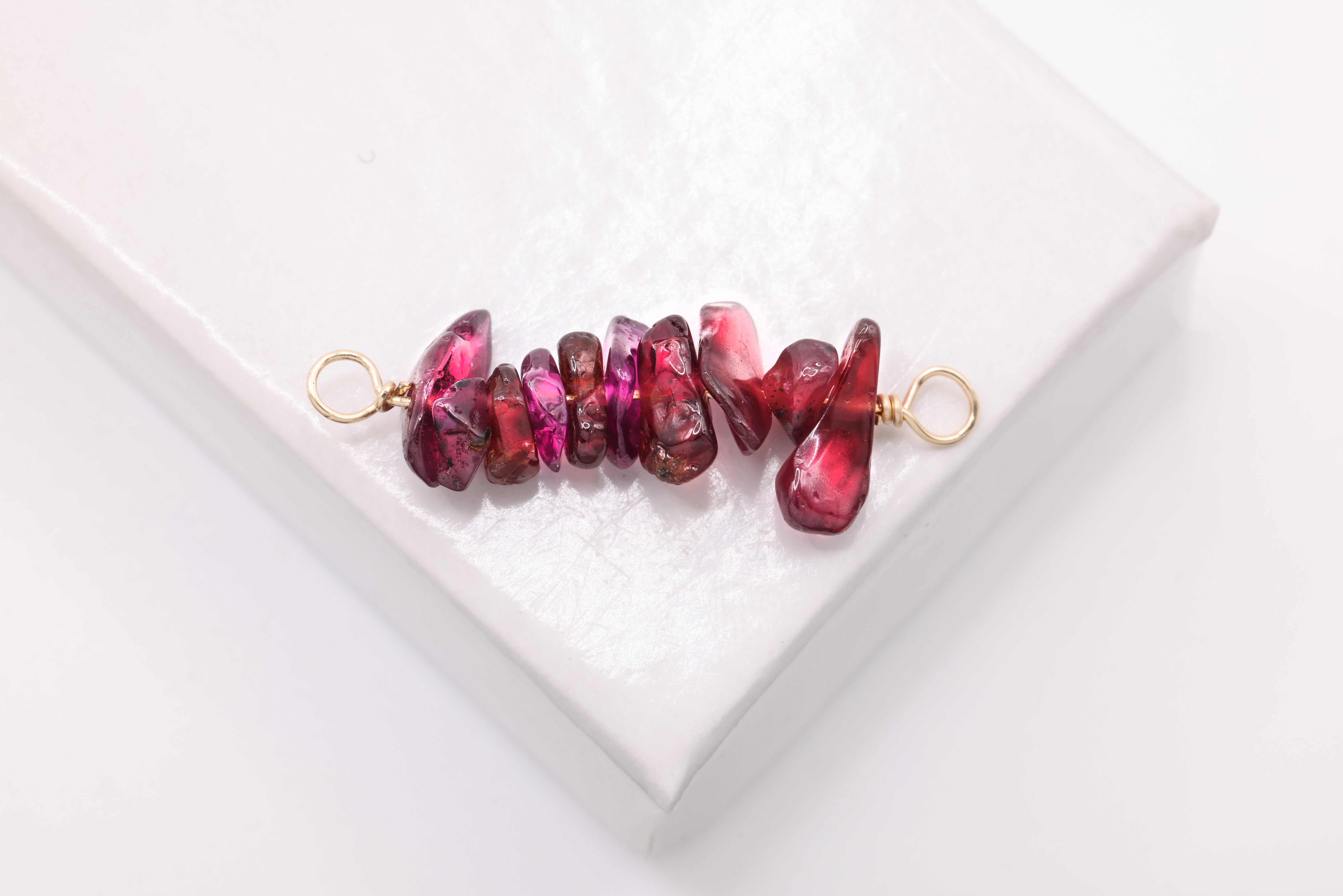 February Stone Connector Charm, Wholesale, 14/20 Gold-Filled, Purple G