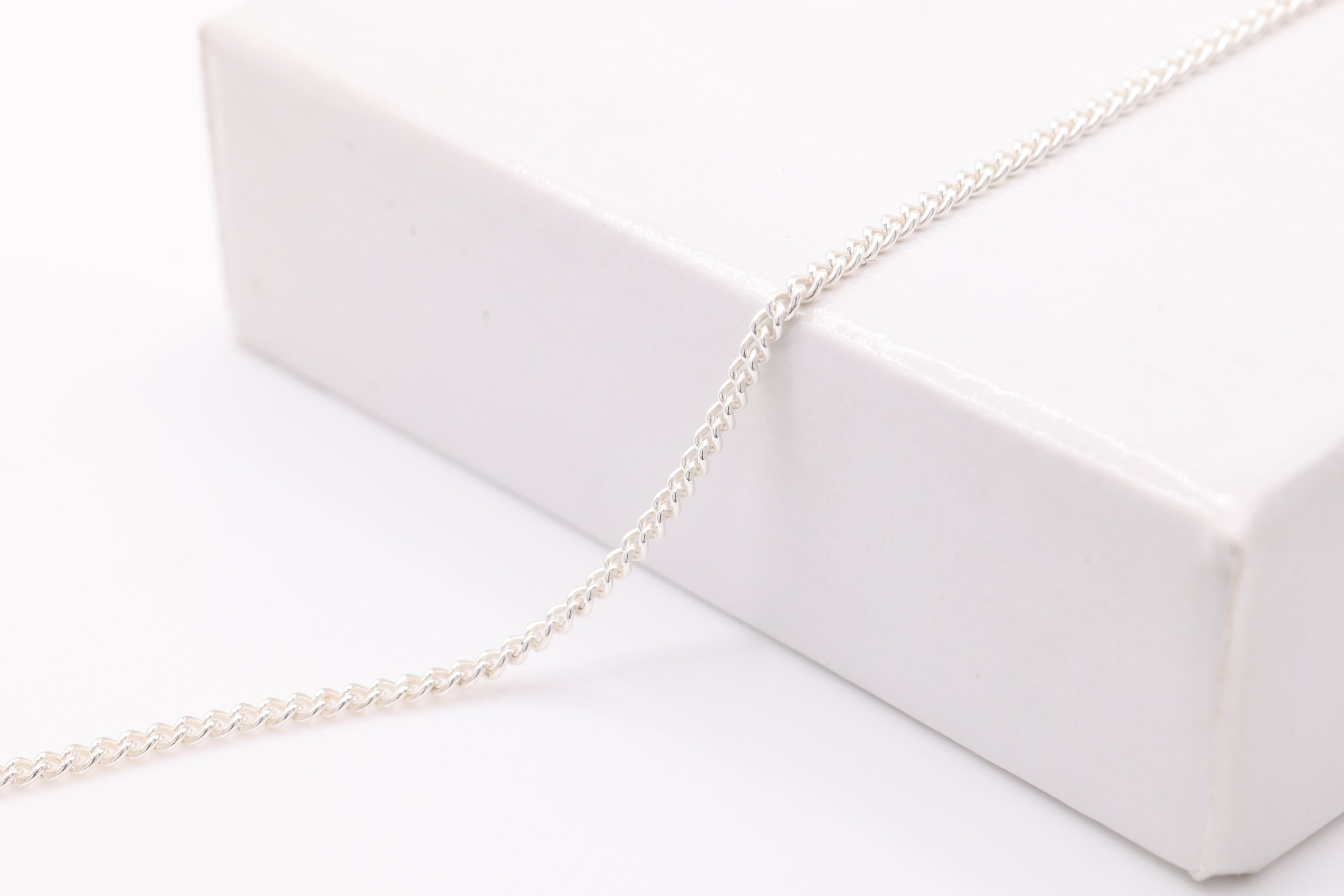1.2mm Curb Chain, 925 Sterling Silver, Bulk DIY Spool Pay Per Foot Jewelry Making Chain