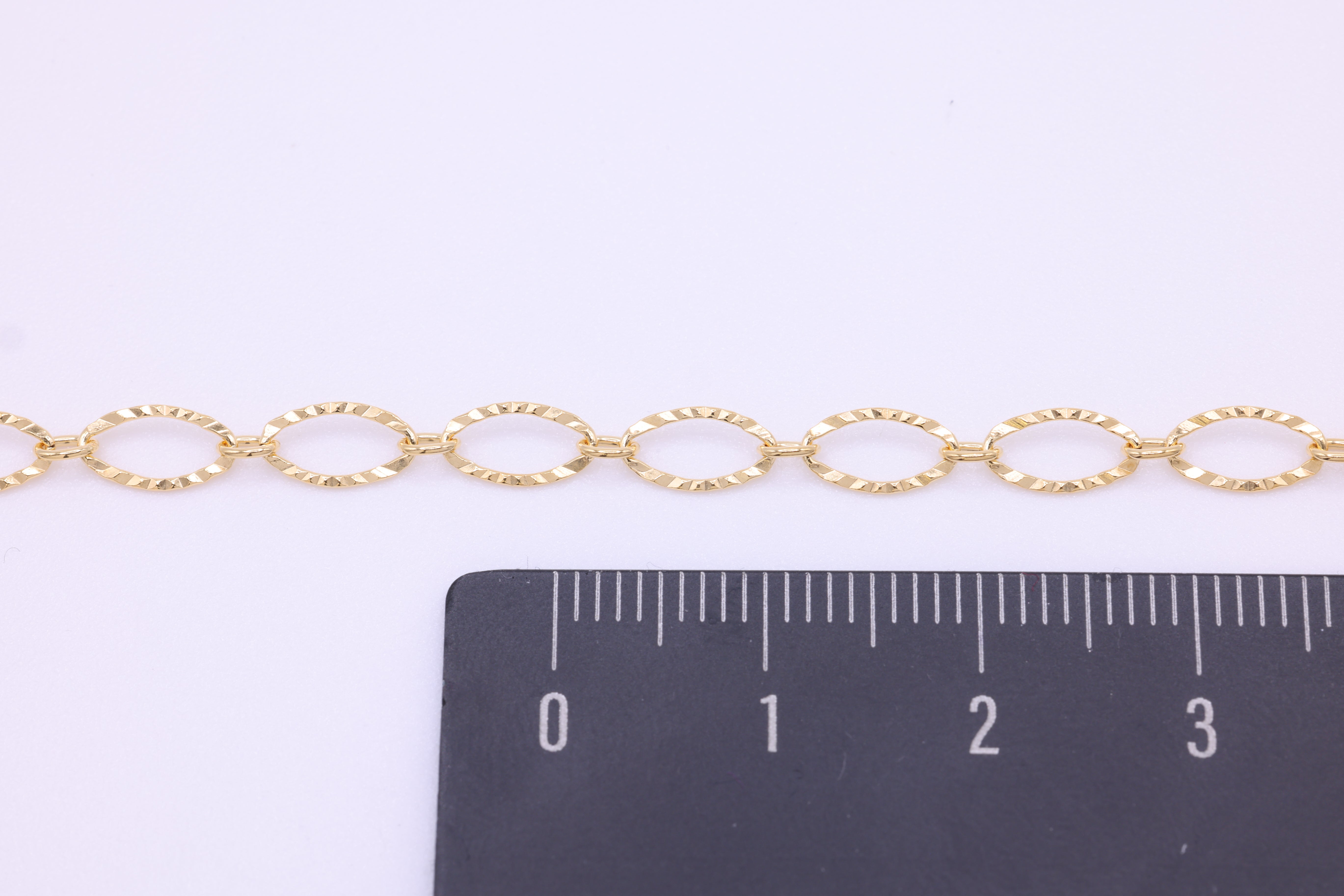 4mm x 8mm Oval Starburst Chain, 14/20 Gold-Filled, Wholesale, Pay Per Foot, Jewelry Making Chain