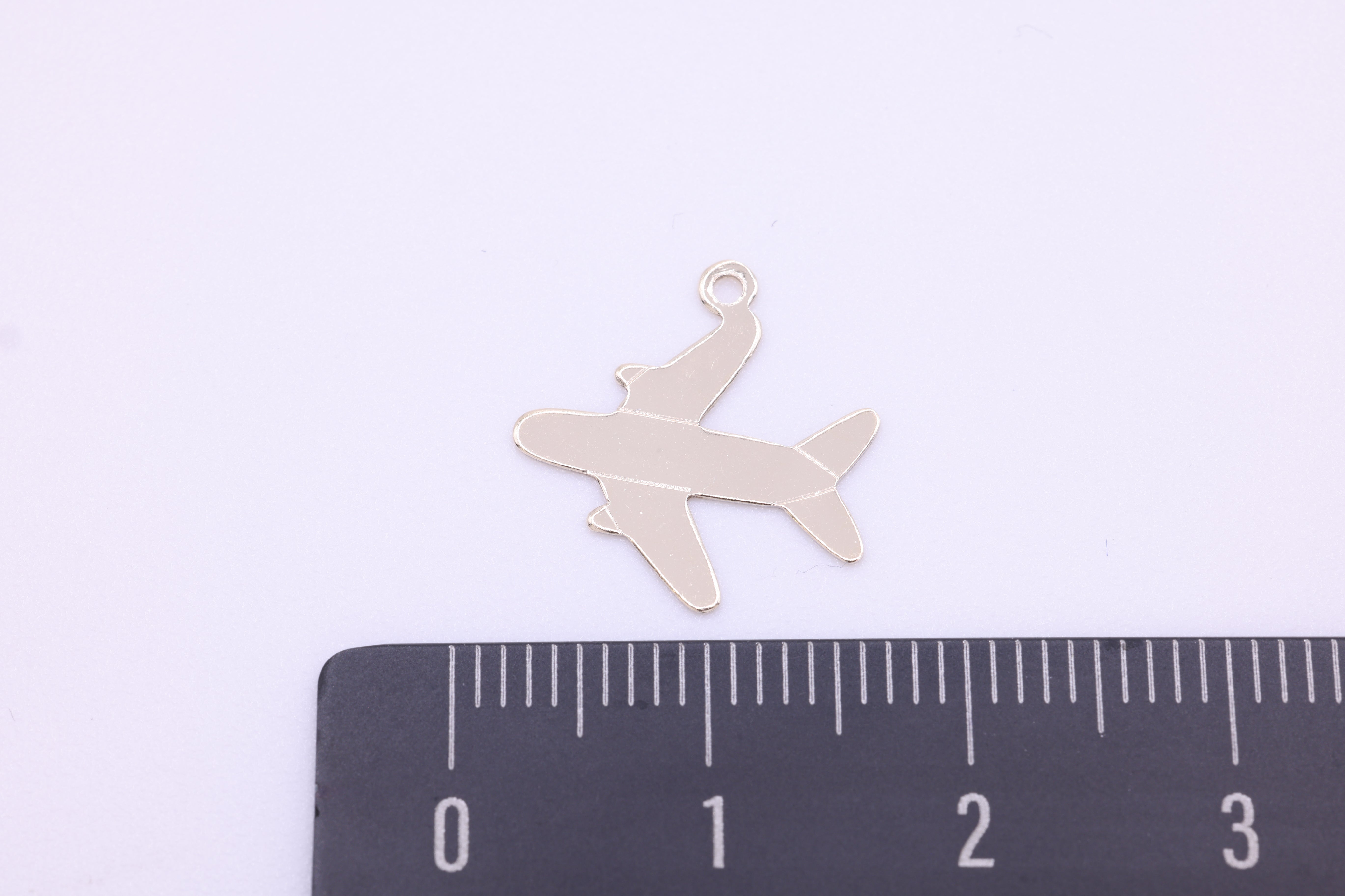 Airplane Charm, 14/20 Gold-Filled, Wholesale, 15mm x 15mm, Bulk Jewelry Making Charm