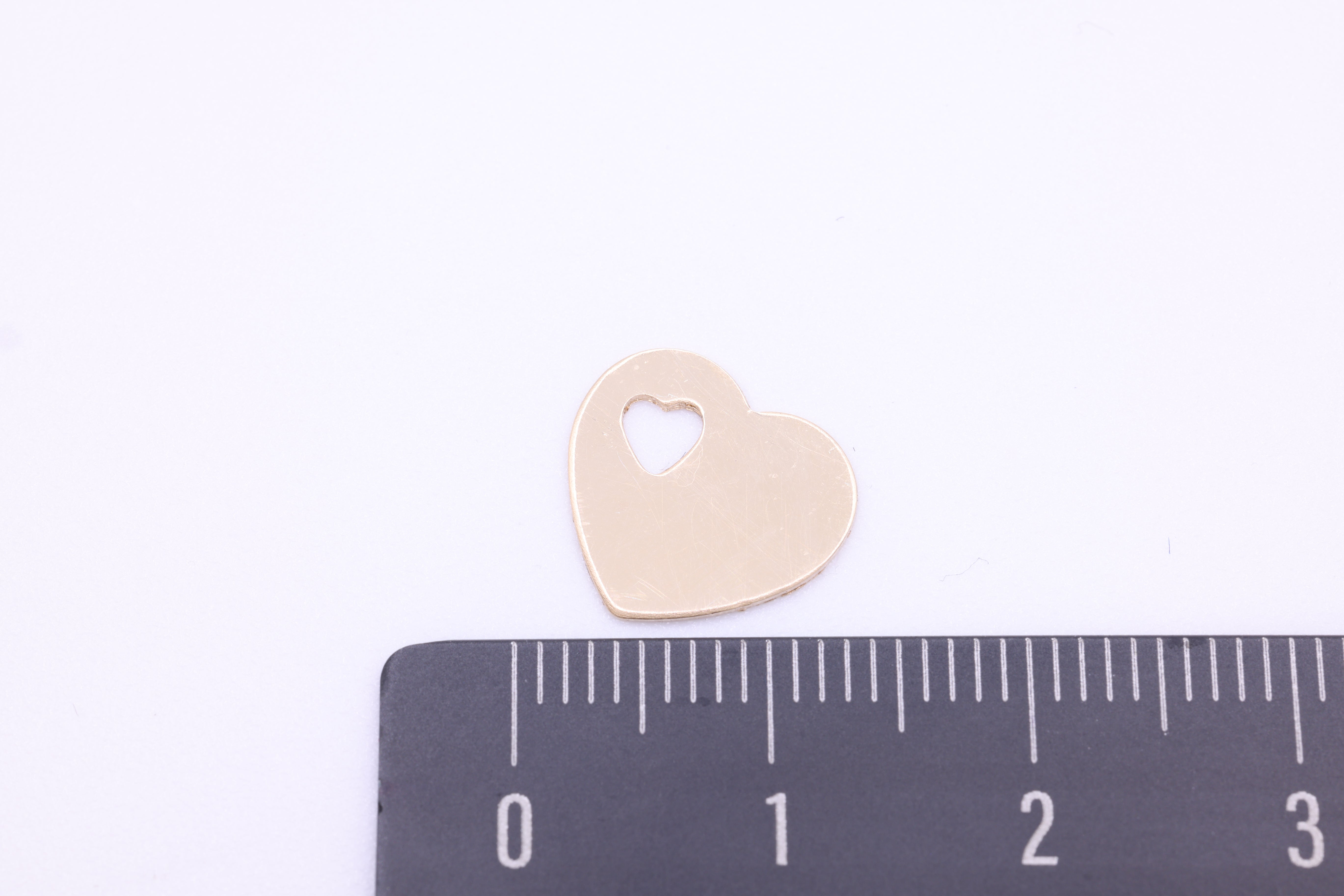 Heart Cutout Charm, 14/20 Gold-Filled, Wholesale, 12mm x 12mm, Bulk Jewelry Making Charm
