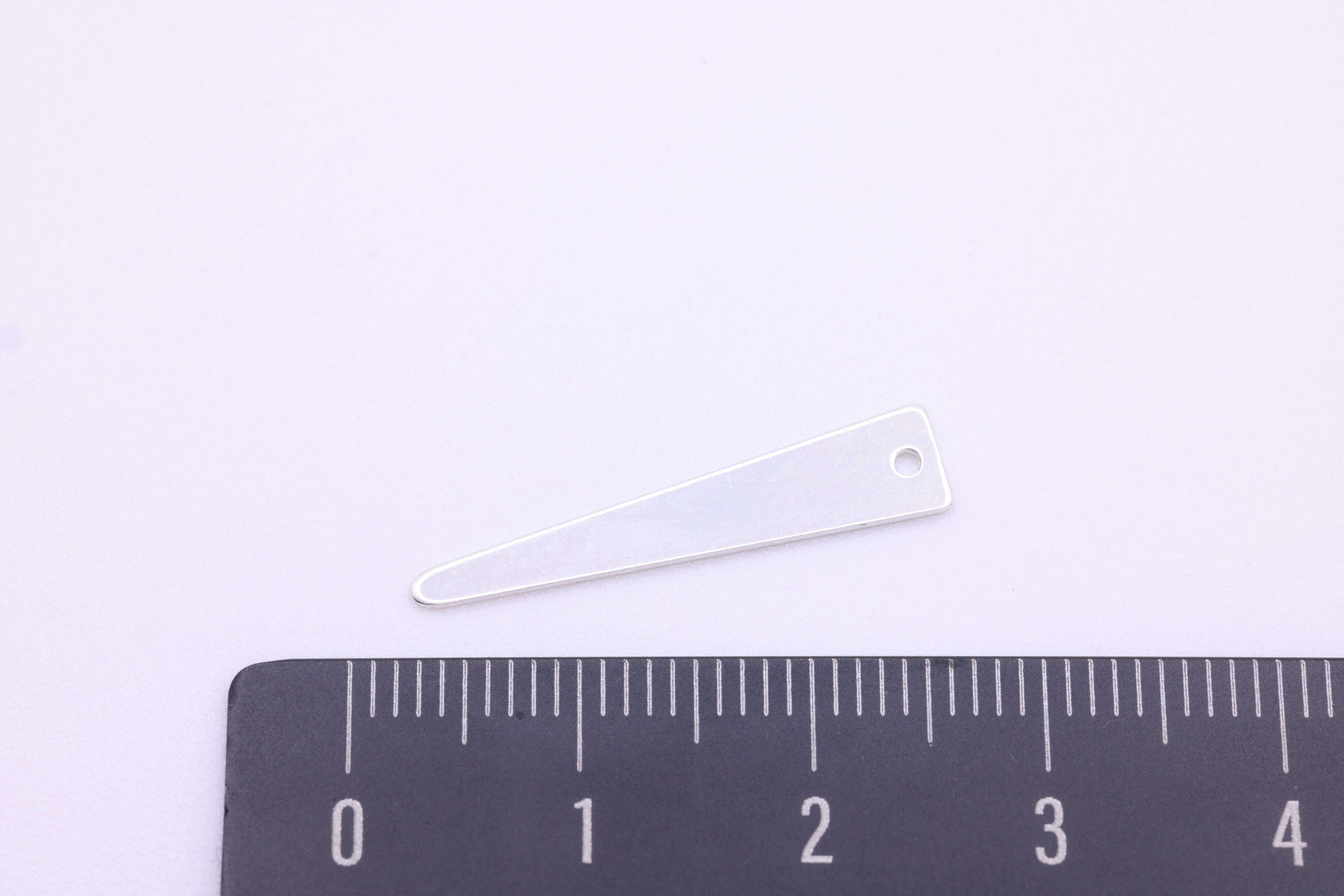 Triangle Charm, Wholesale, 925 Sterling Silver, 25mm x 5mm, Blank Spike Drop Jewelry Making Charm
