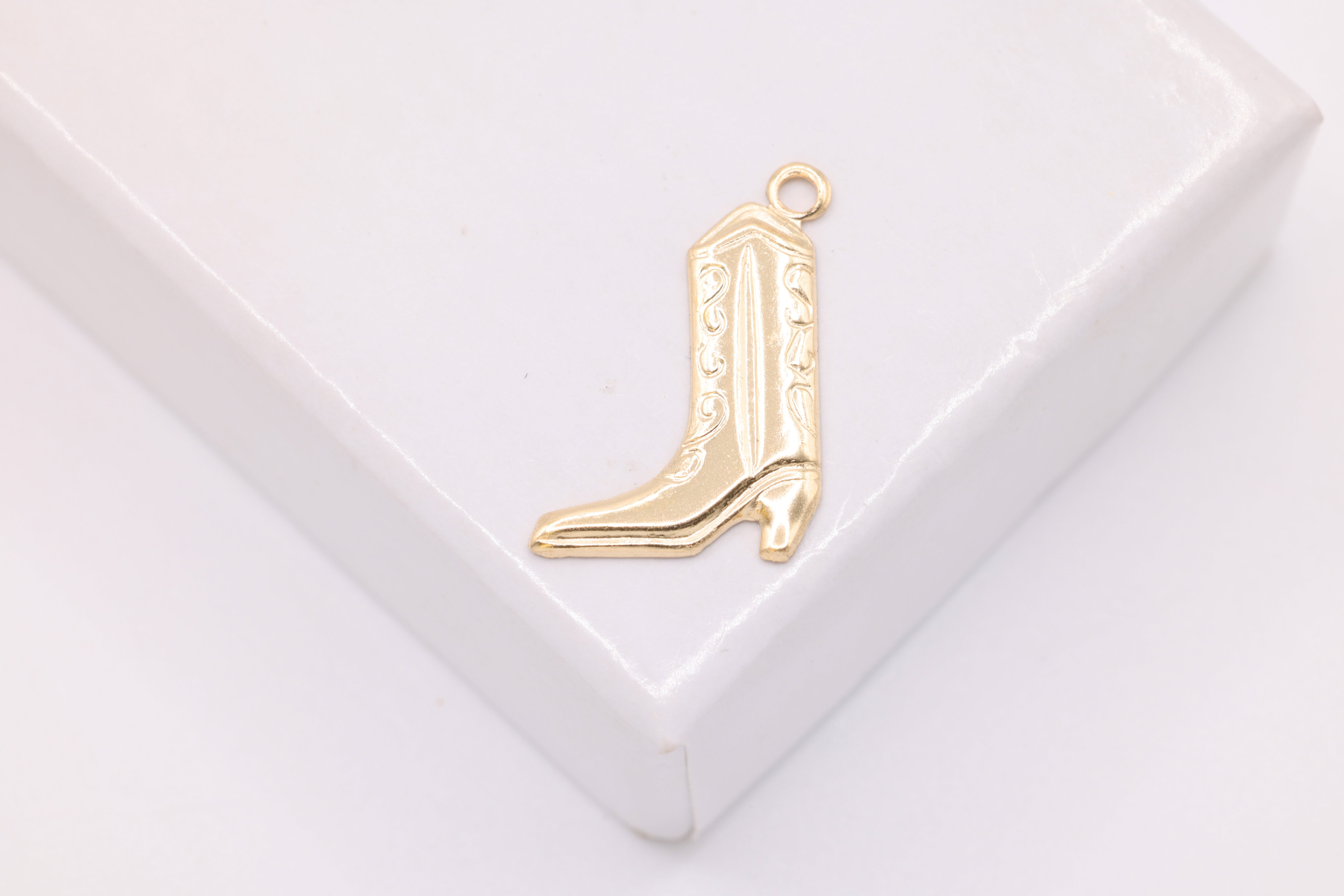 Cowboy Boot Charm, 14/20 Gold-Filled, 15mm x 10mm, Jewelry Making Charm