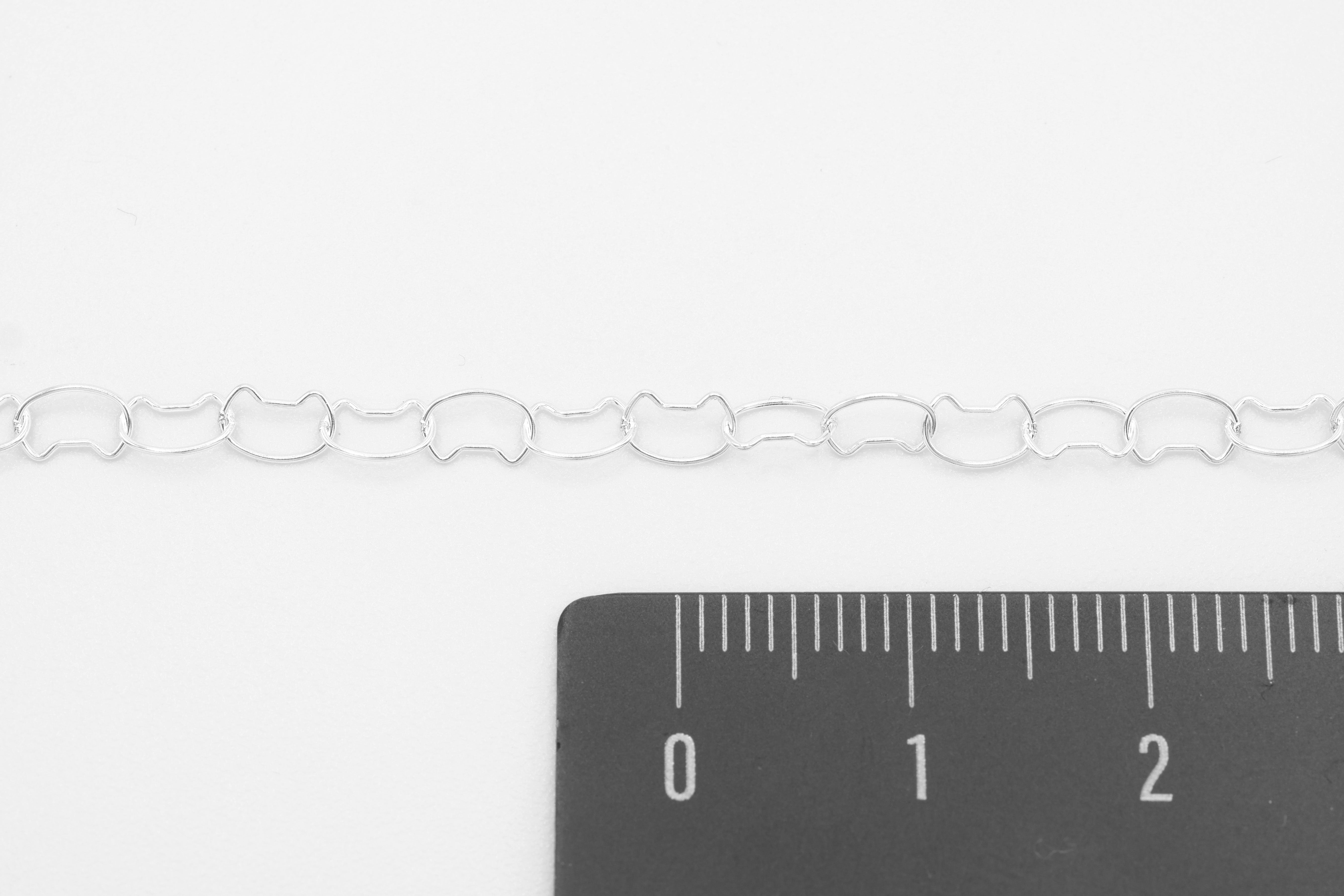 3.5mm x 5mm Cat Chain, 925 Sterling Silver, Wholesale, Pay Per Foot, Jewelry Making Chain
