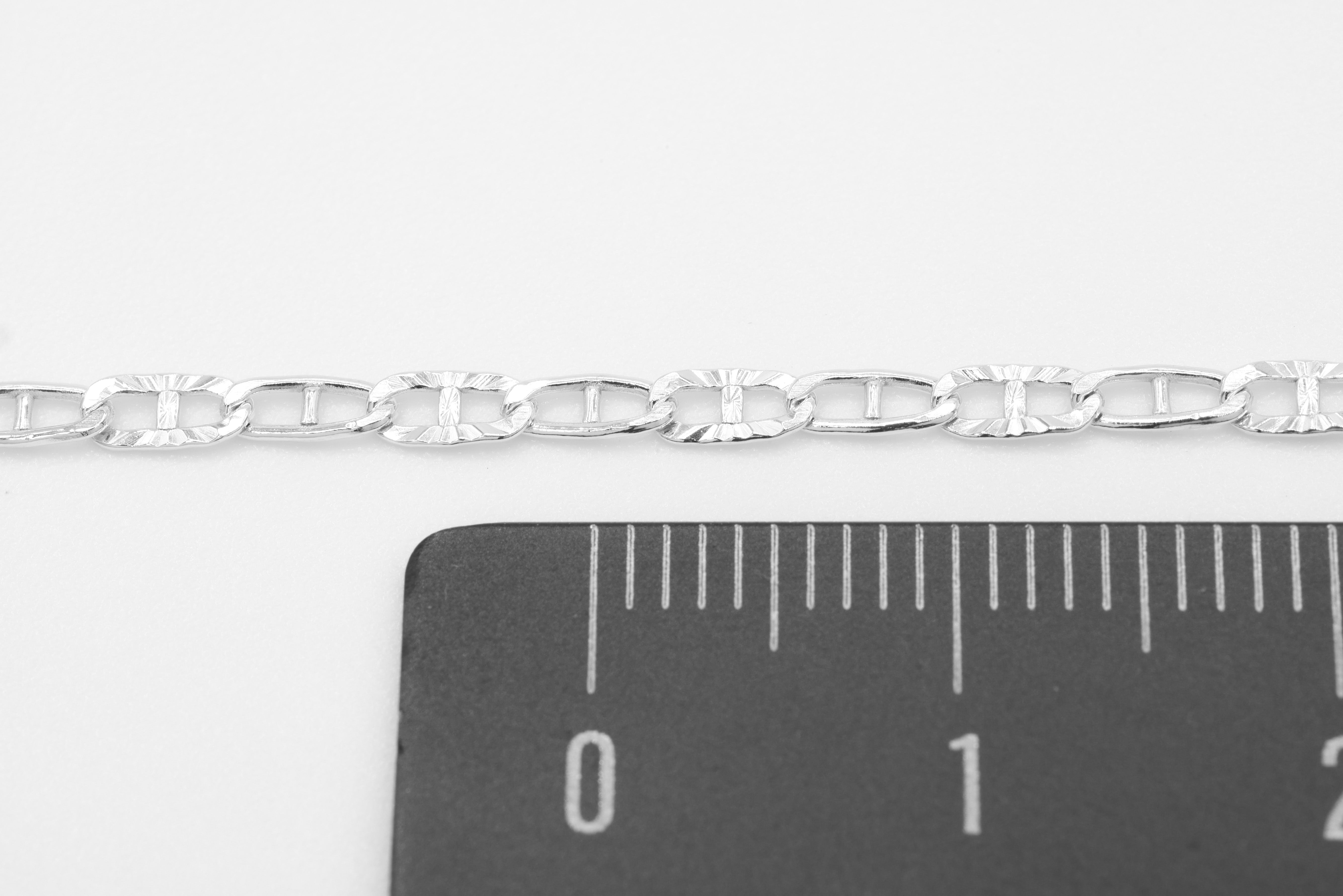 2mm x 4mm Anchor Starburst Chain, 925 Sterling Silver, Wholesale, Pay Per Foot, Jewelry Making Chain