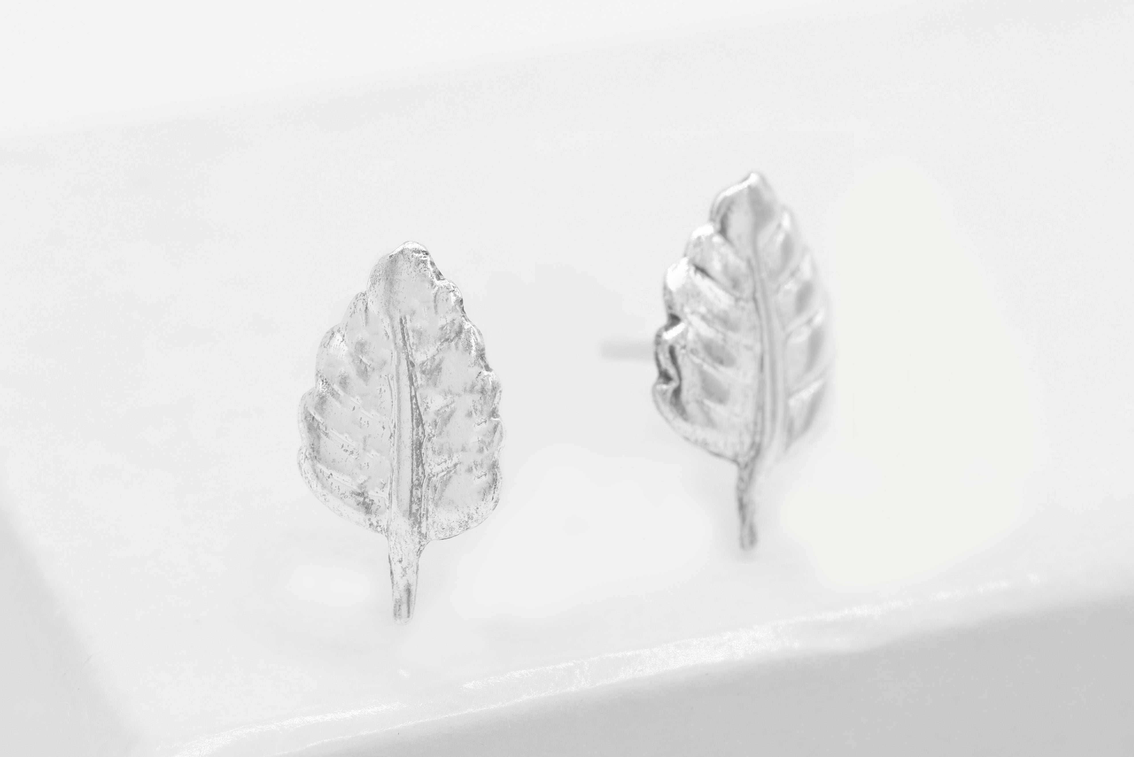 Leaf Stud Earring, 925 Sterling Silver, 10mm x 5mm, Wholesale, Pay Per Piece