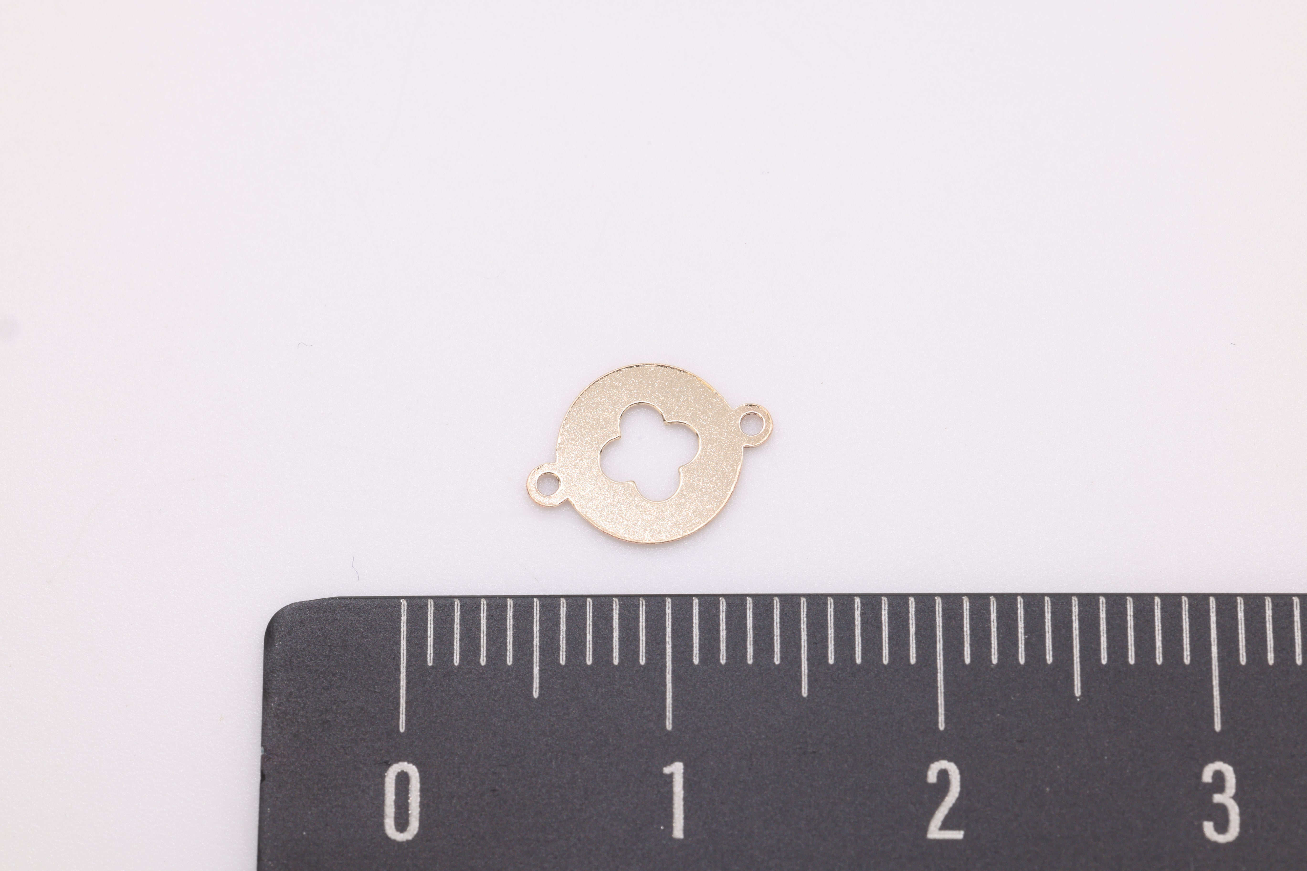 Clover Connector Charm, Wholesale, 14/20 Gold-Filled, 8mm, Four Leaf Clover Permanent Jewelry Charm