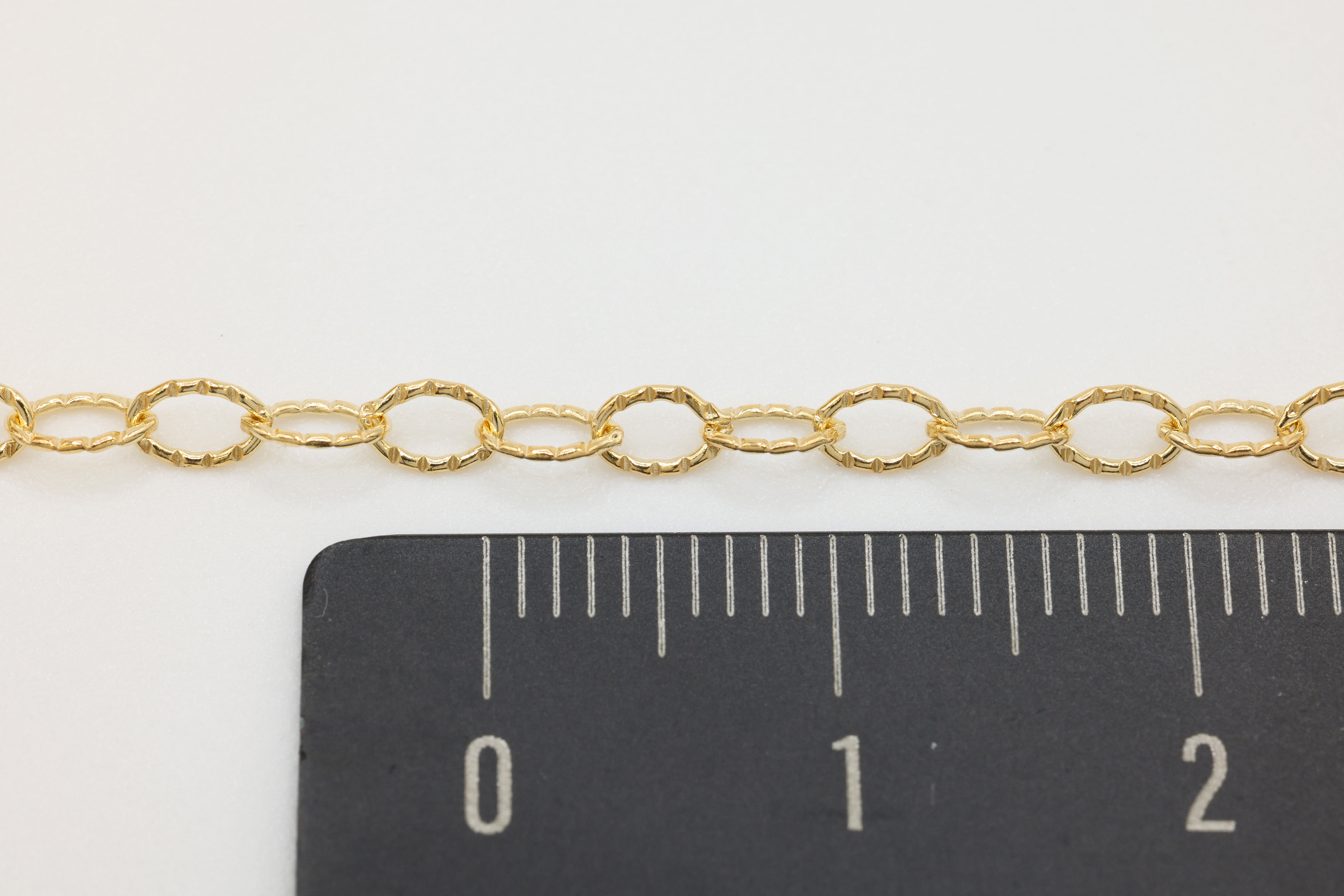 2.8mm x 4mm Knurled Cable Chain, 14/20 Gold-Filled, Wholesale, Pay Per Foot, Jewelry Making Chain
