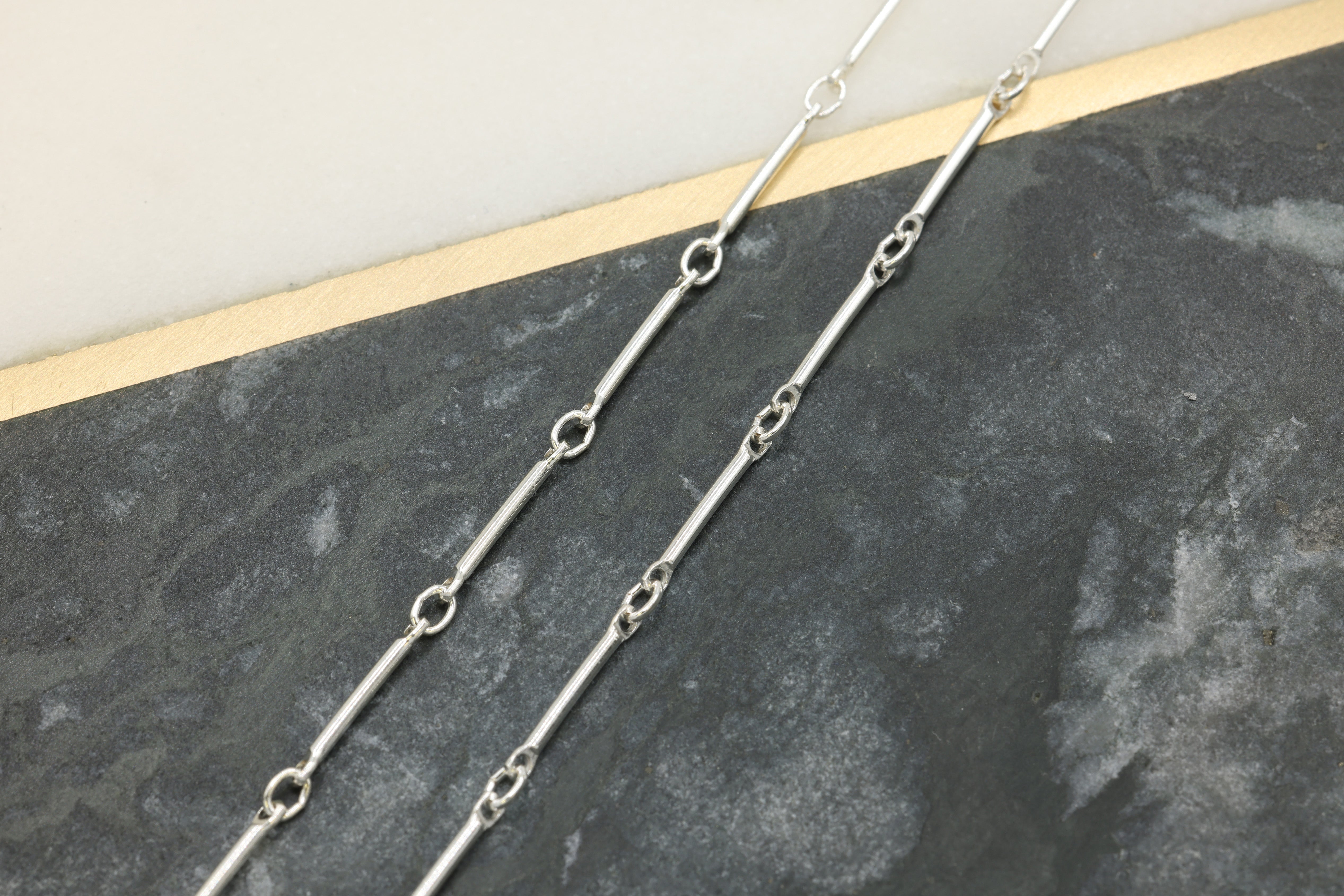 1mm x 12mm Bar Link Chain, 925 Sterling Silver, Wholesale, Pay Per Foot, Jewelry Making Chain