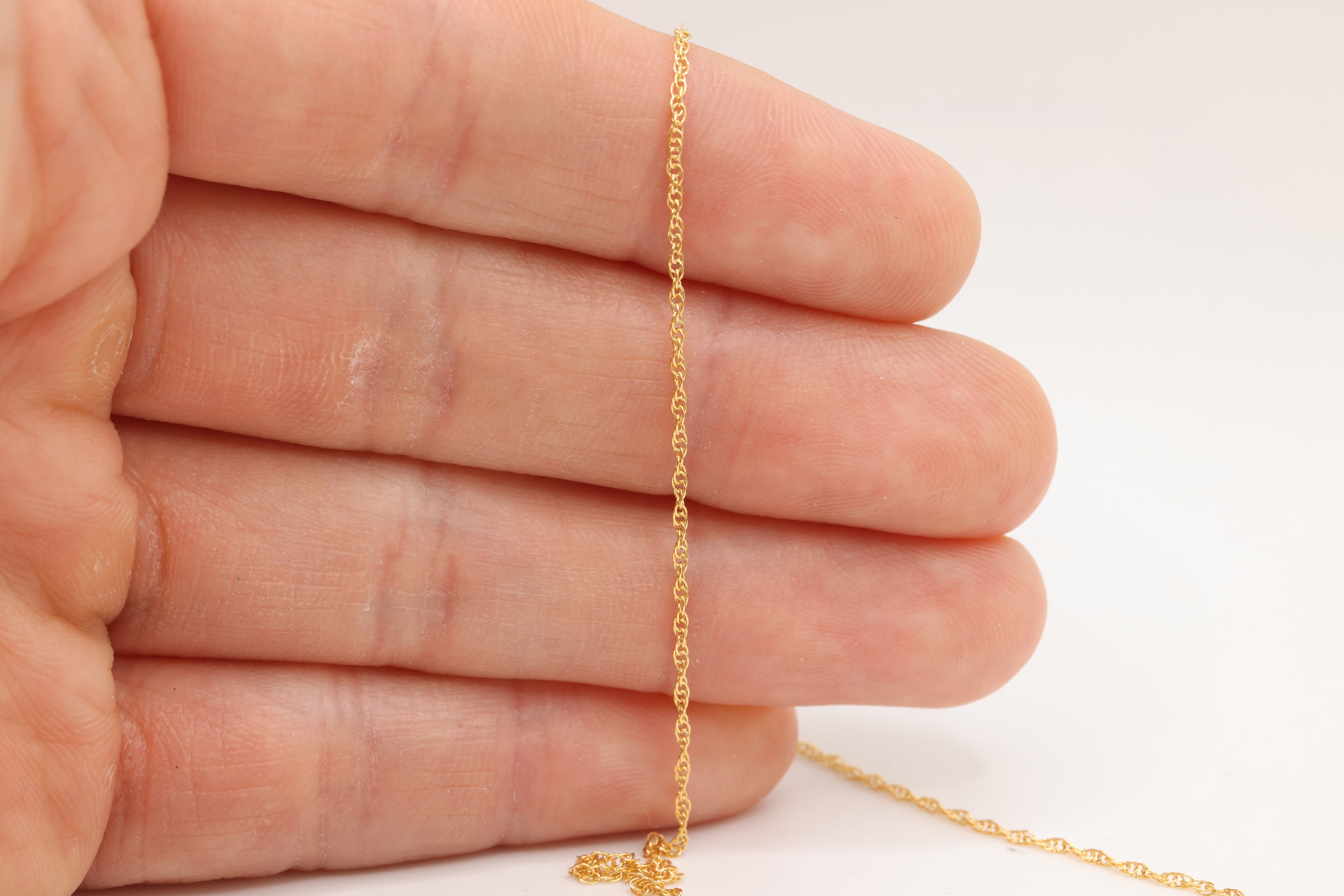 1.2mm Rope Chain, 14/20 Gold-Filled, Wholesale, Pay Per Foot, Bulk Uncut Spools For Jewelers