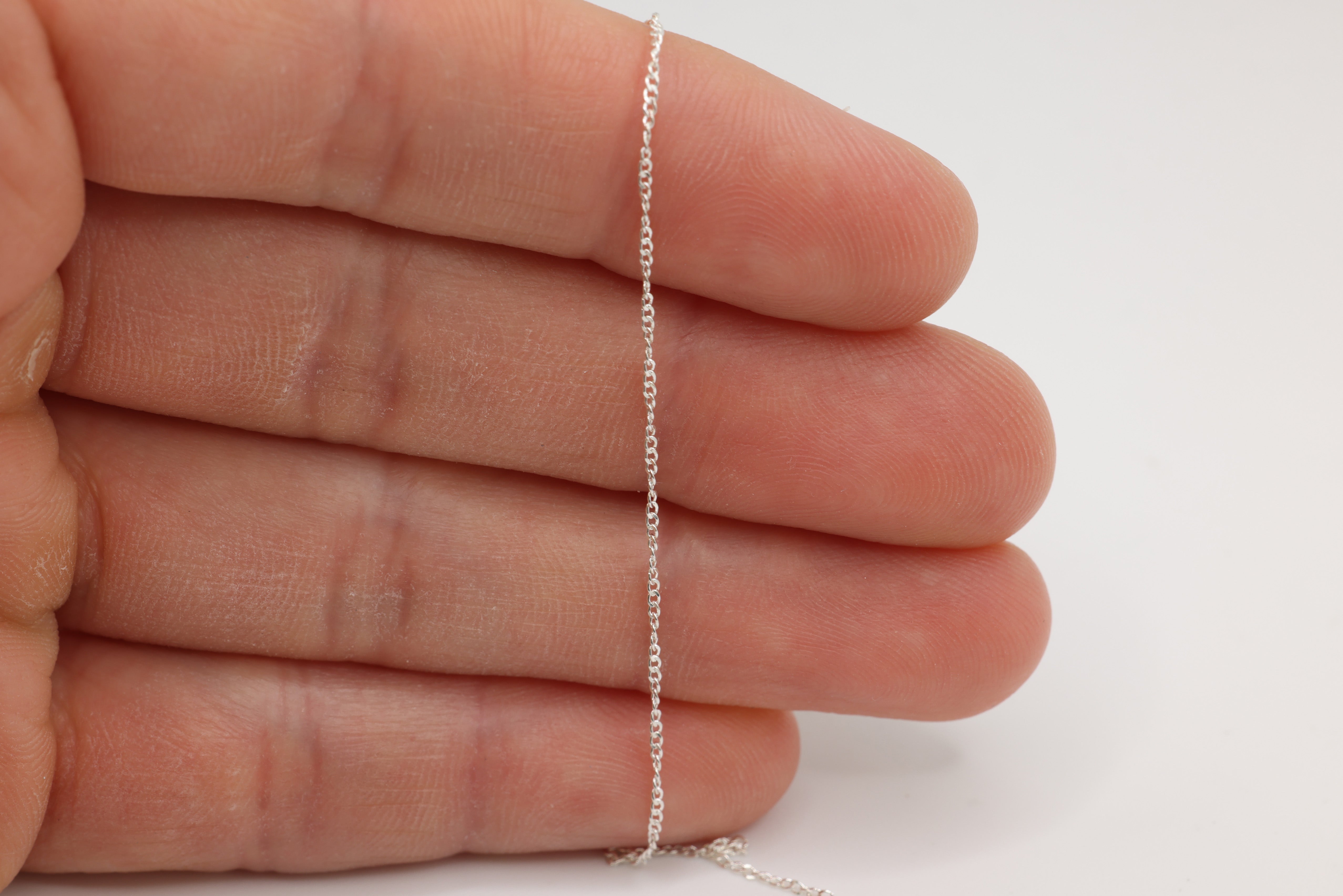 1mm Singapore Chain, 925 Sterling Silver, Wholesale, Pay Per Foot, Jewelry Making Chain