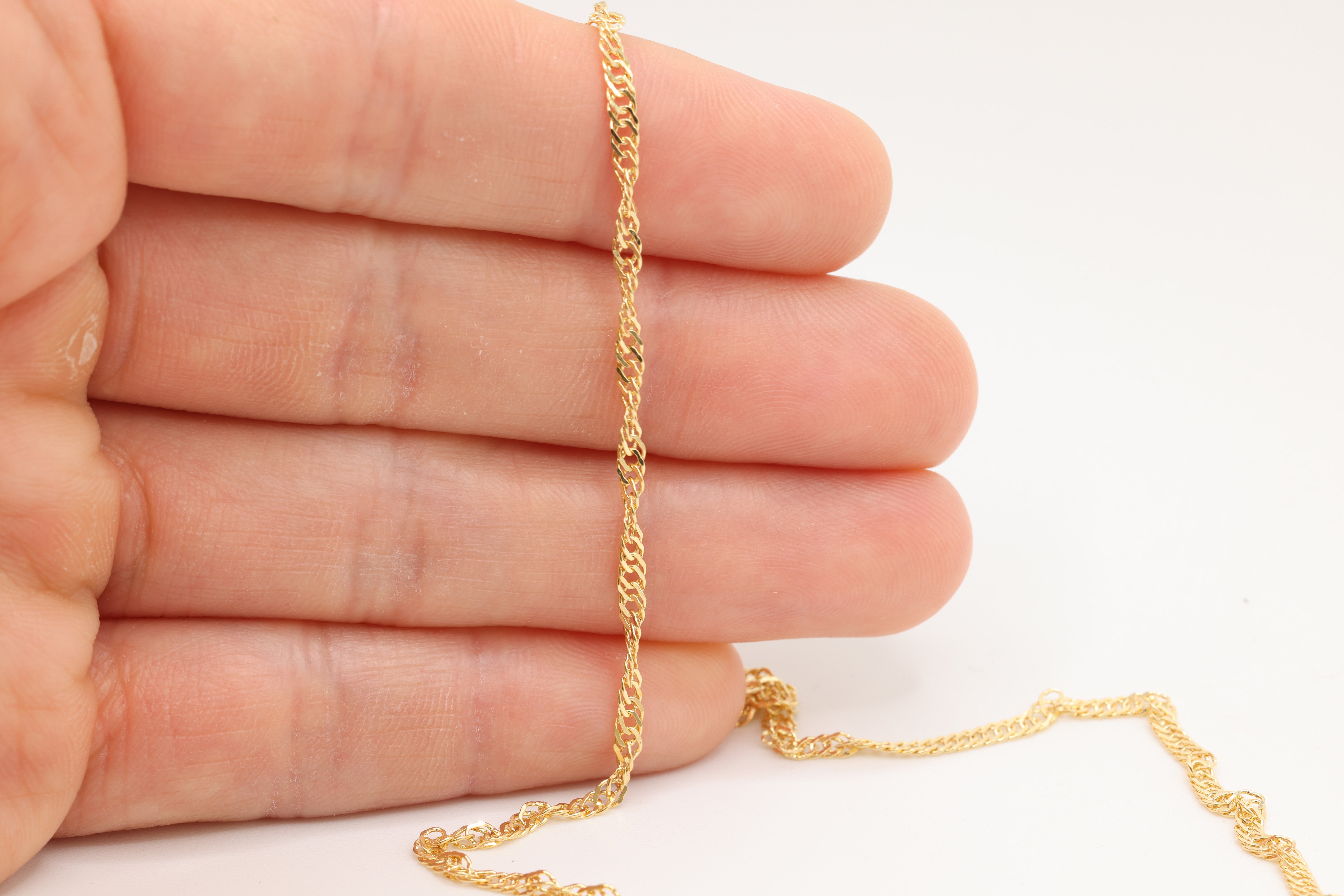 2.3mm Double Rope Chain, 14/20 Gold-Filled, Wholesale, Pay Per Foot, Jewelry Making Chain