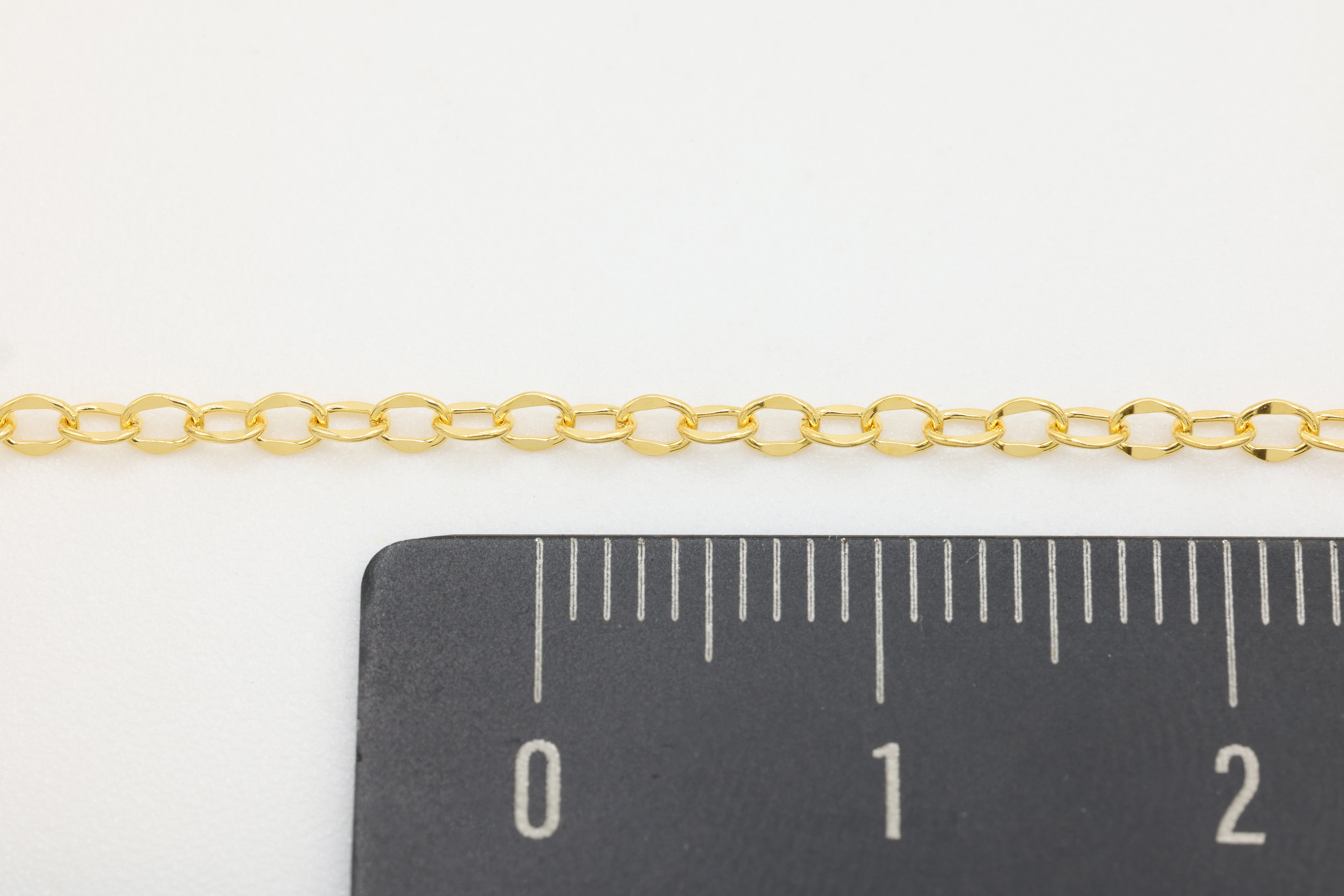 2mm Dapped Cable Chain, 14/20 Gold-Filled, Wholesale, Pay Per Foot, Jewelry Making Chain