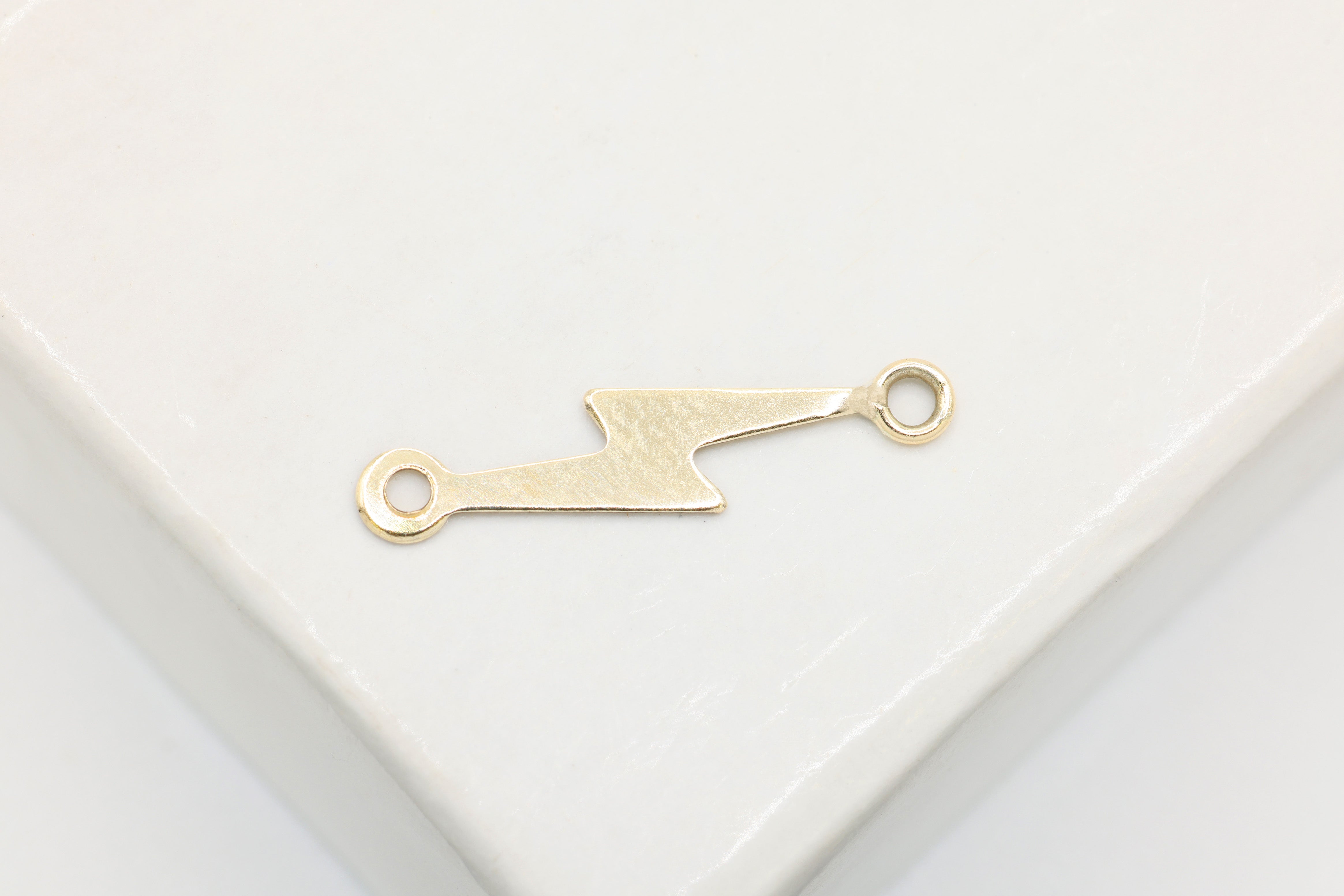 Lightning Bolt Connector Charm, 14/20 Gold-Filled, 15mm x 4mm, Wholesale, Celestial, Jewelry Making Charm
