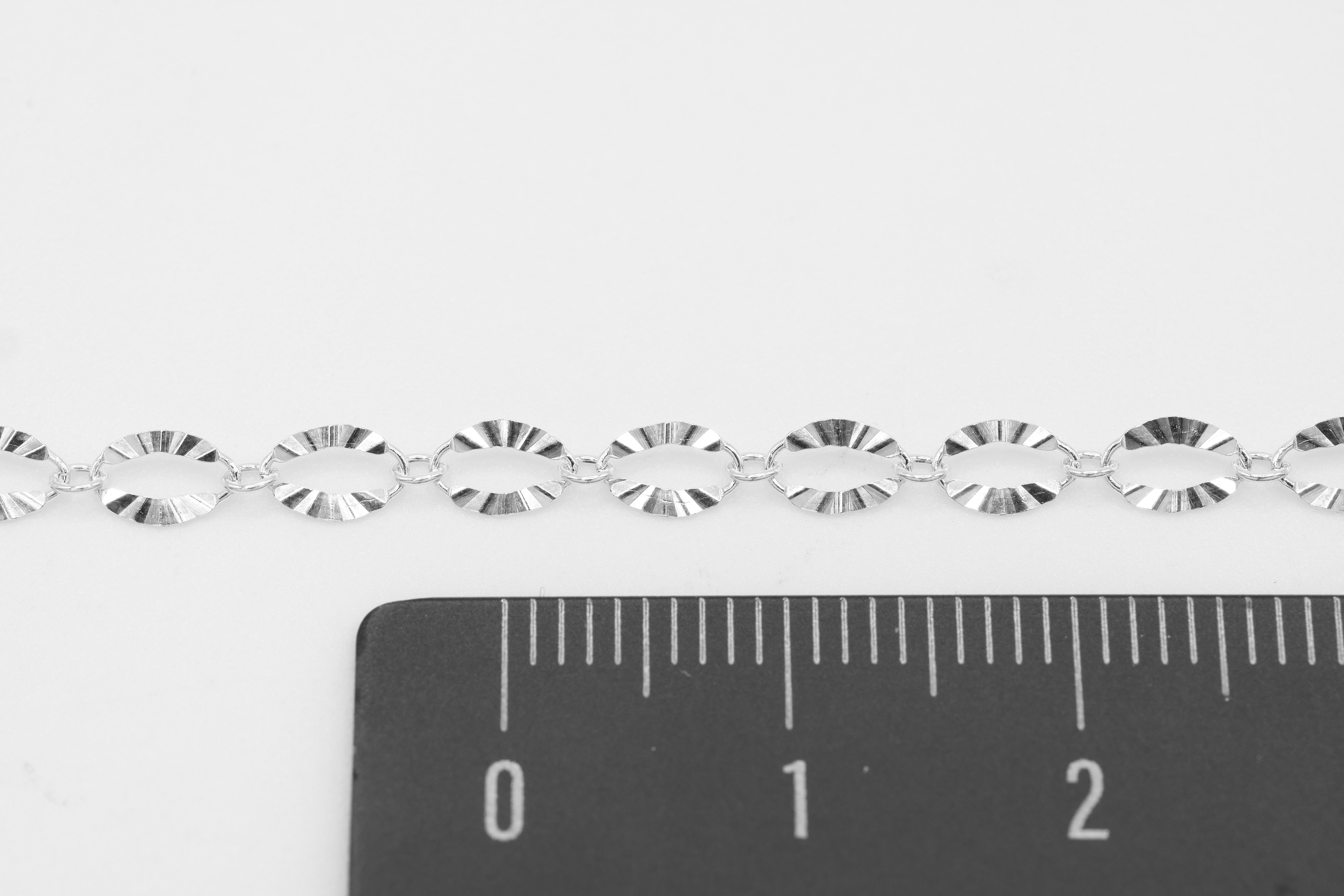 3.5mm x 5.5mm Starburst Cable Chain, 925 Sterling Silver, Wholesale, Pay Per Foot, Jewelry Making Chain